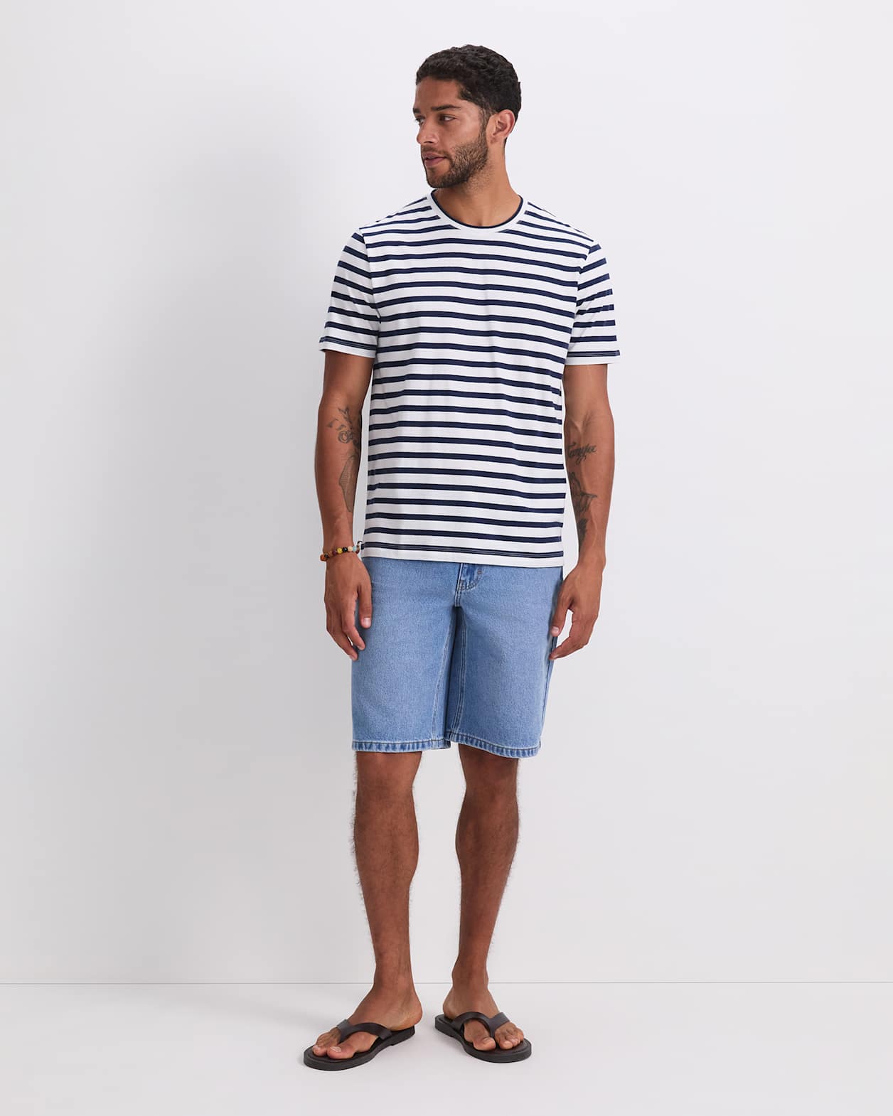 Supersoft Tee in WHITE/BLUE