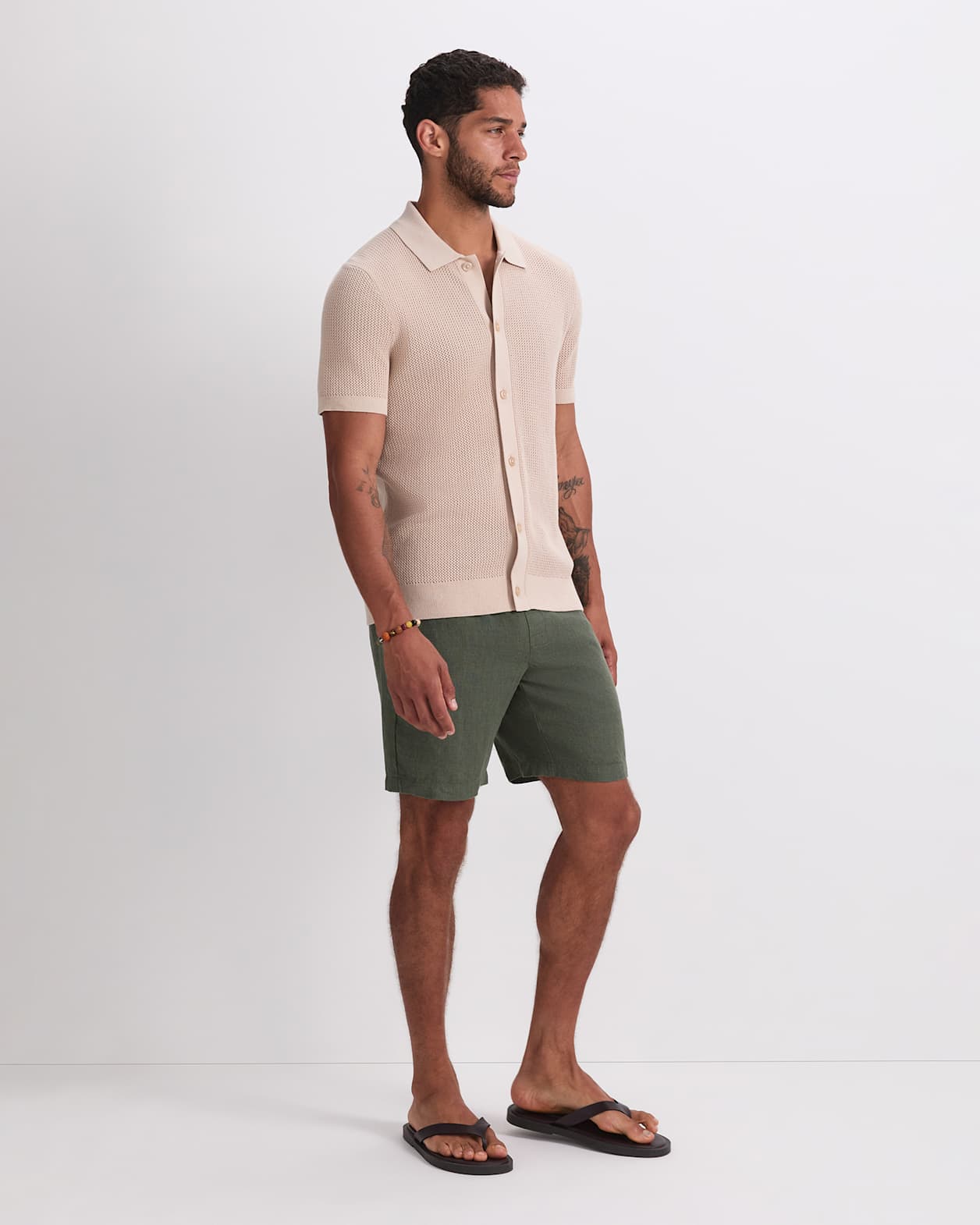 Francis Knit Shirt in NATURAL