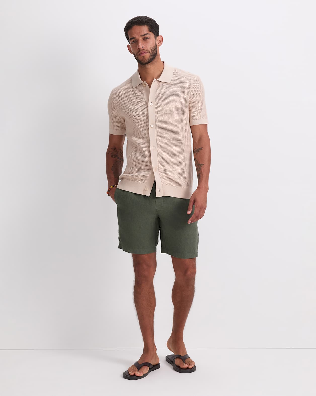 Francis Knit Shirt in NATURAL