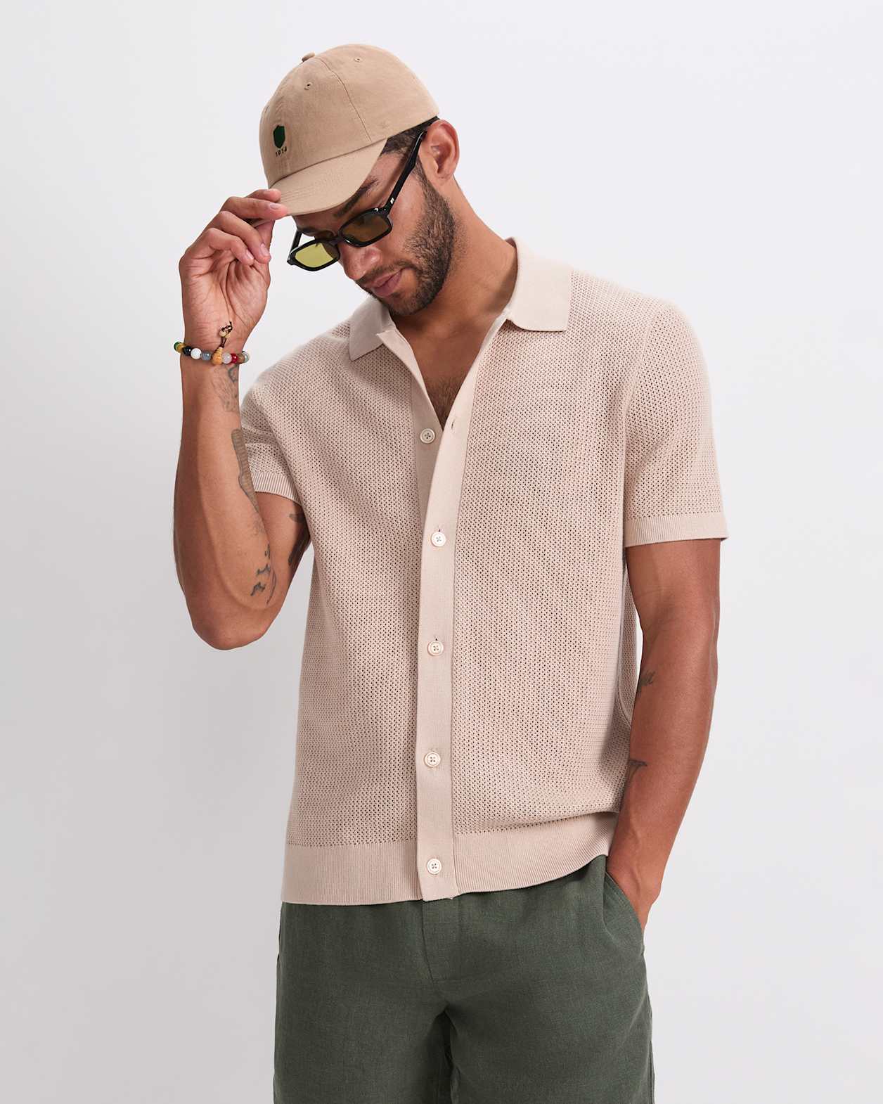Francis Knit Shirt in NATURAL