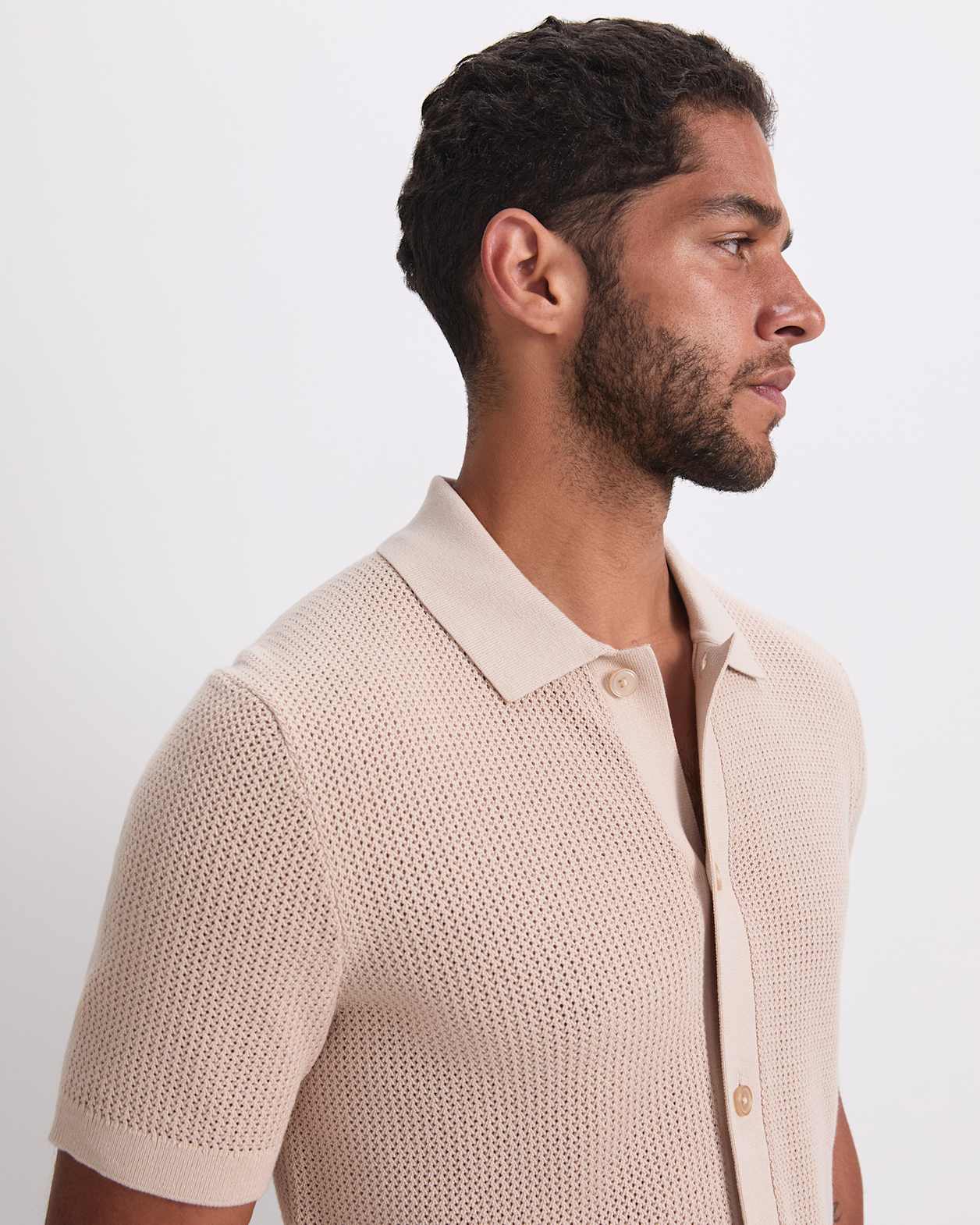 Francis Knit Shirt in NATURAL