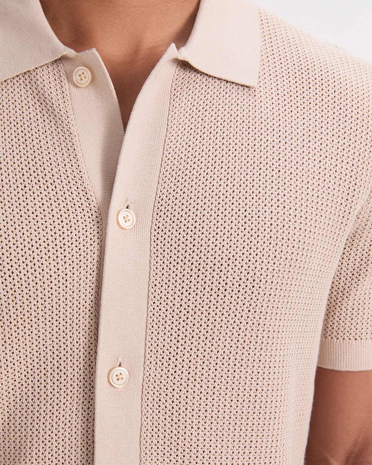 Francis Knit Shirt in NATURAL