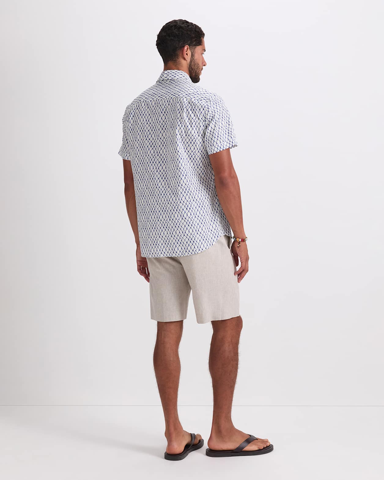 Guy Short Sleeve Liberty Print Shirt in WHITE/BLUE