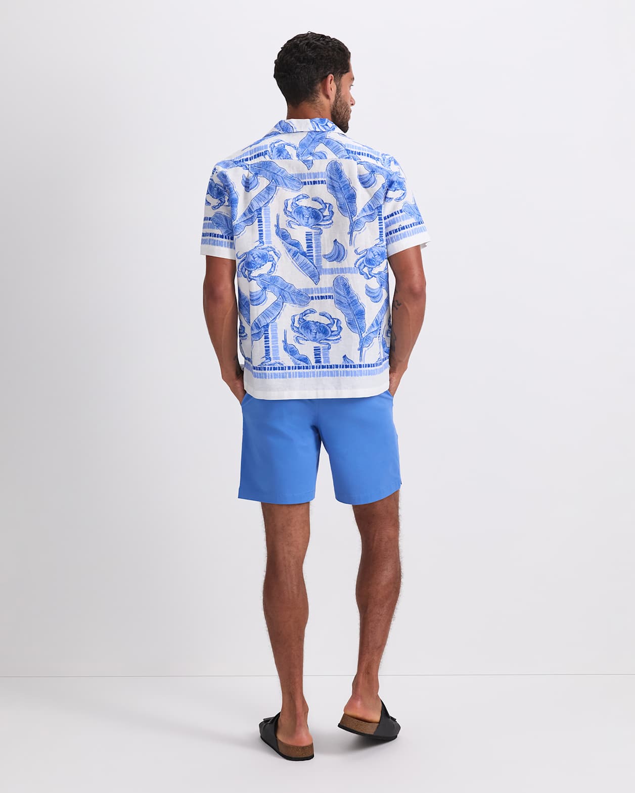 Moreton Short Sleeve Print Shirt in BLUE MULTI