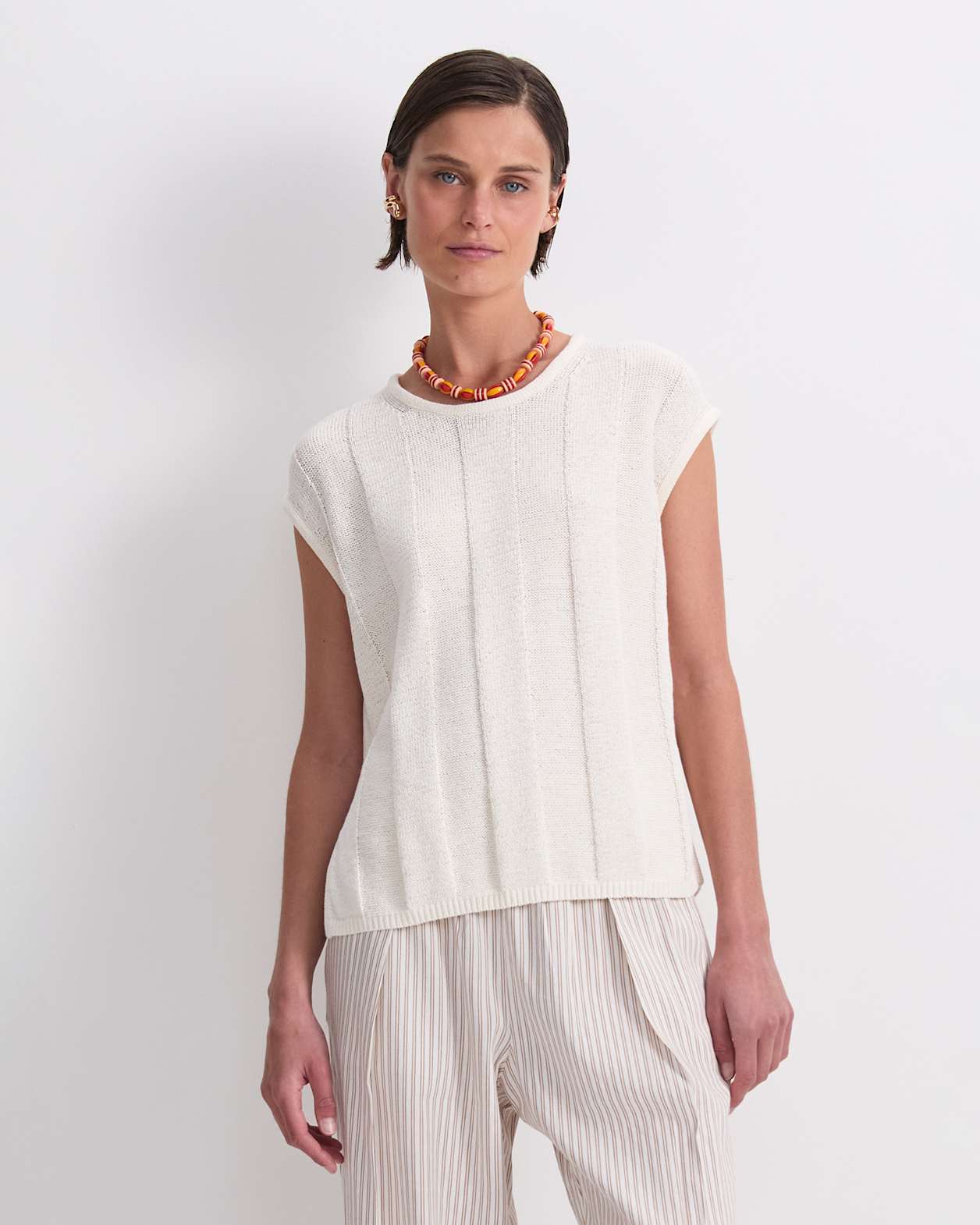 Josie Side Split Knit in IVORY