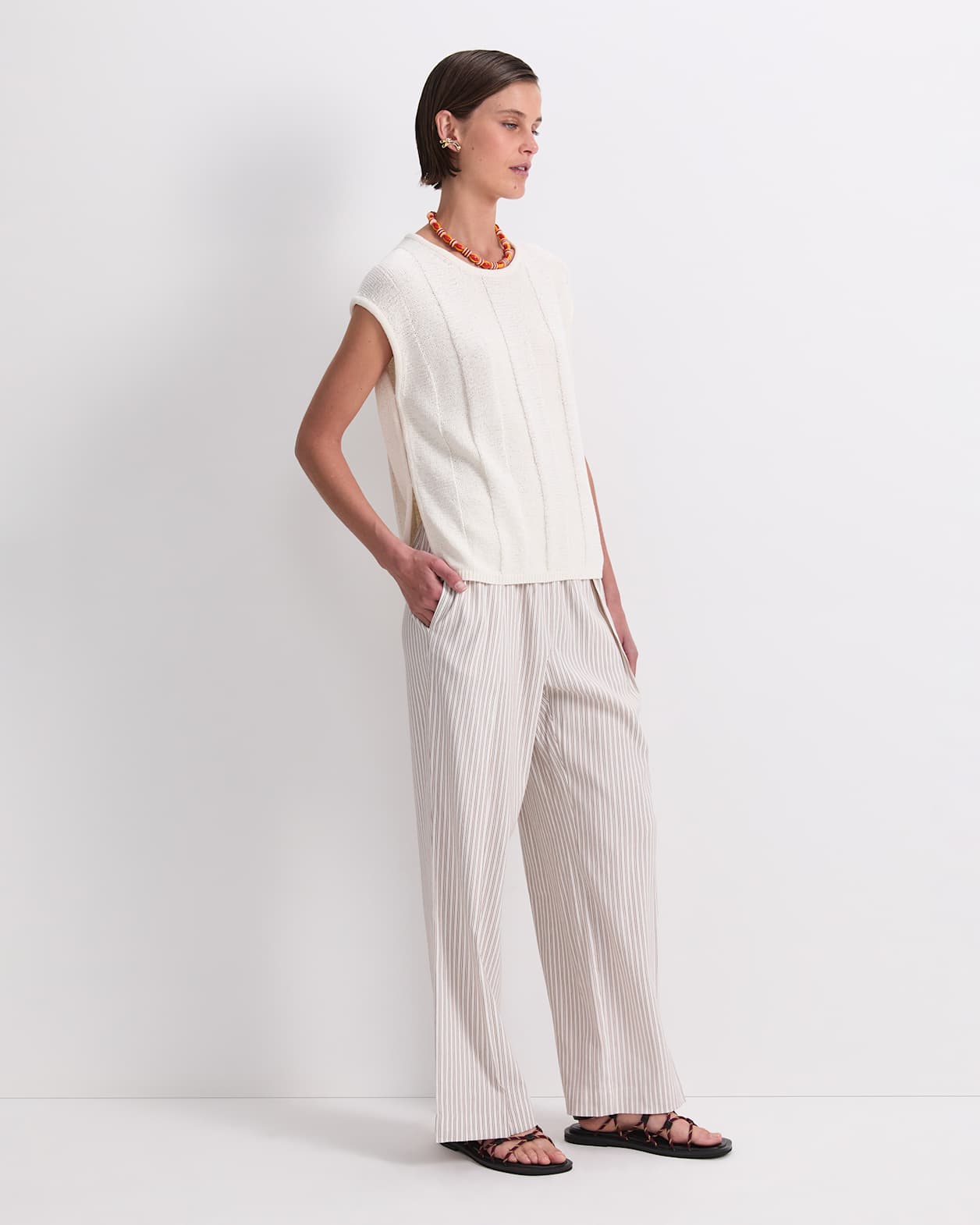 Josie Side Split Knit in IVORY