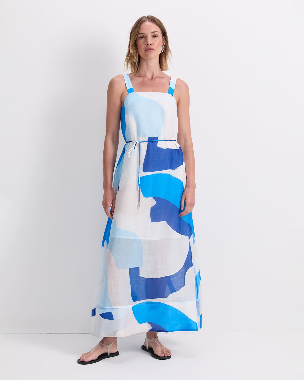 Nora Print Maxi Dress in BLUE MULTI