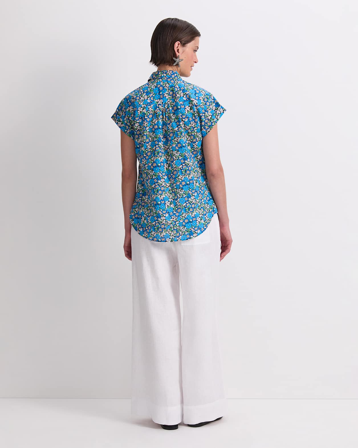 Gisou Liberty Short Sleeve Shirt in BLUE MULTI