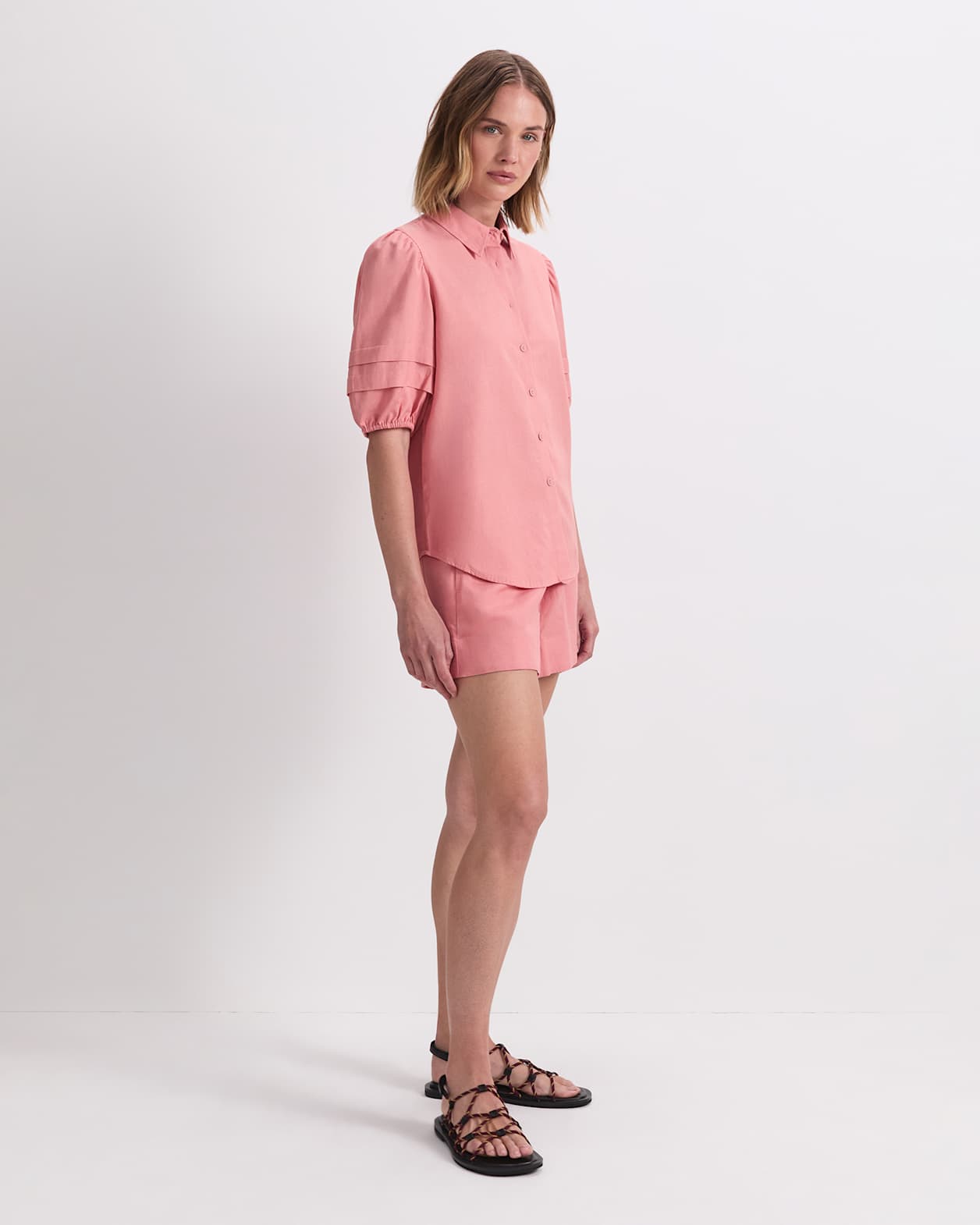 Lola Blouse in DARK PINK