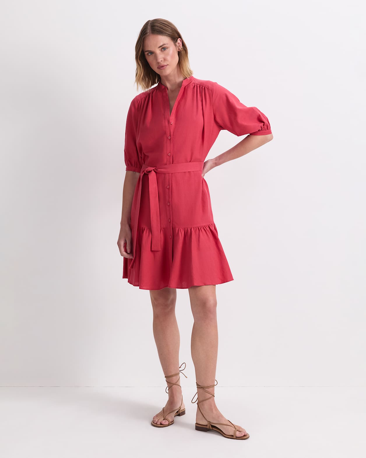 Kiana Mini Dress in BERRY