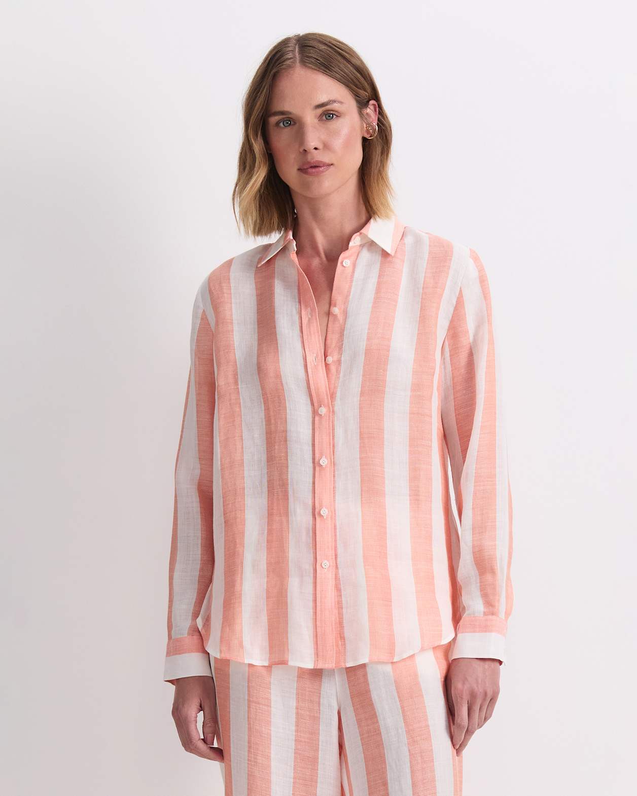 Magnolia Shirt in ORANGE/WHITE