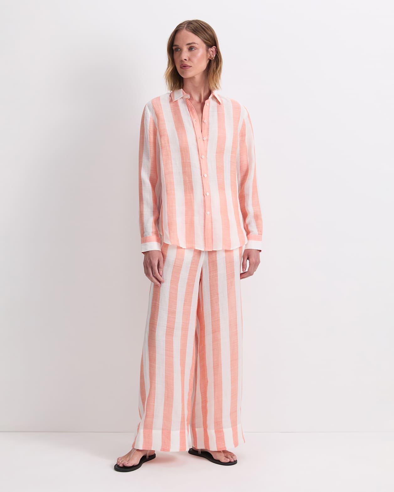 Magnolia Shirt in ORANGE/WHITE