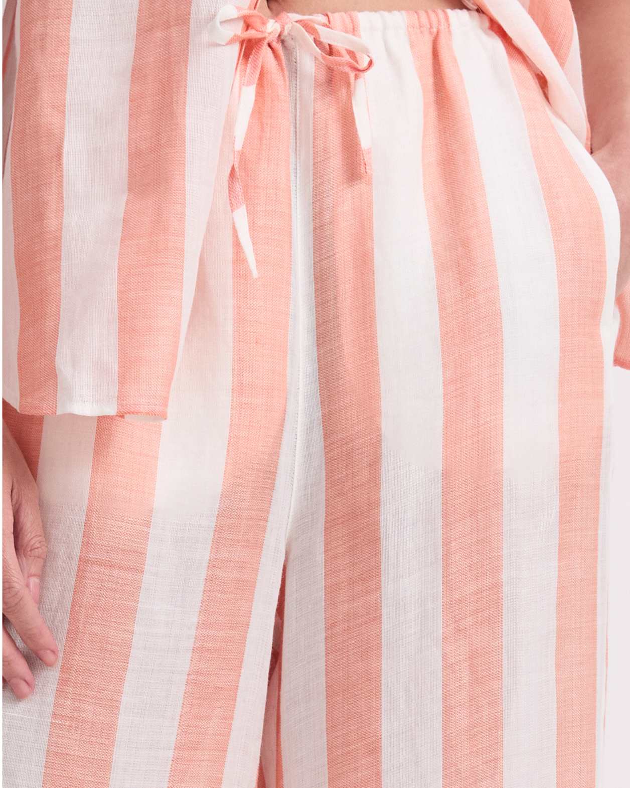 Magnolia Wide Leg Pant in ORANGE/WHITE