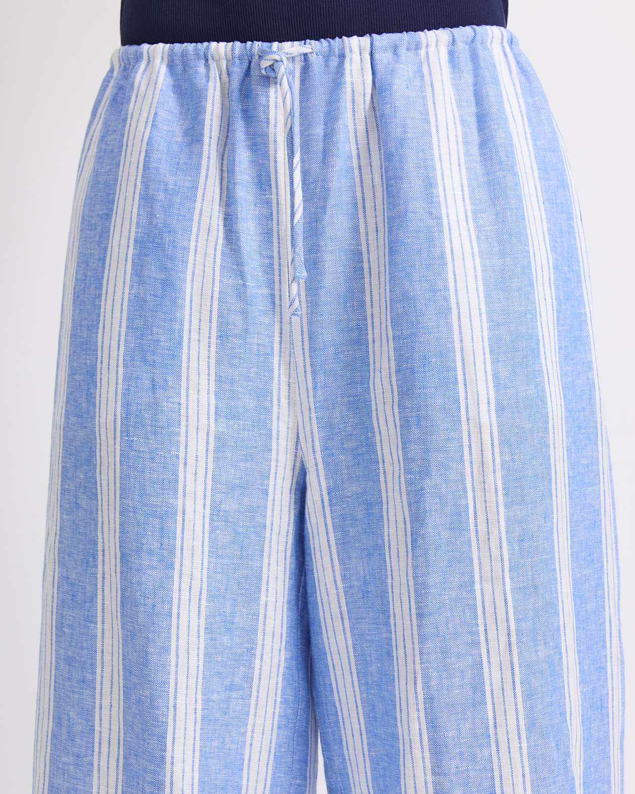 Ariana Stripe Linen Pant in BLUE/WHITE