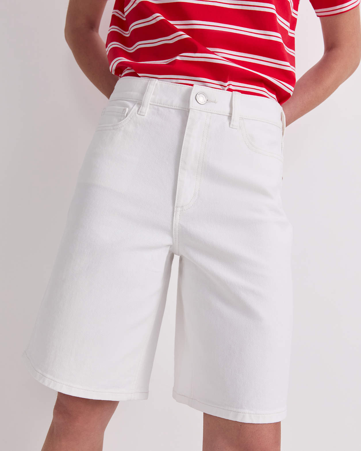 Allegra Denim Short in WHITE