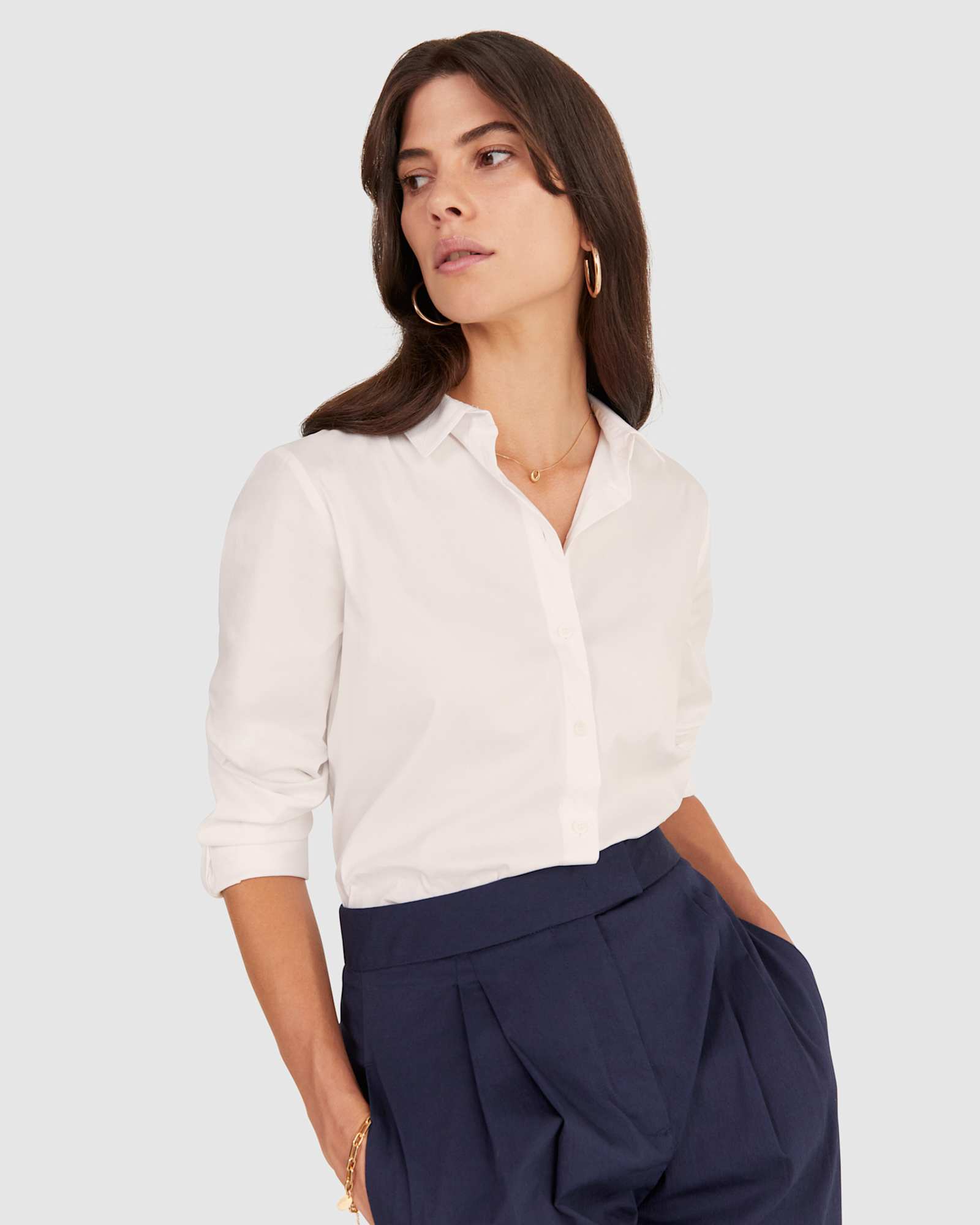 Georgina Relaxed Shirt in WHITE
