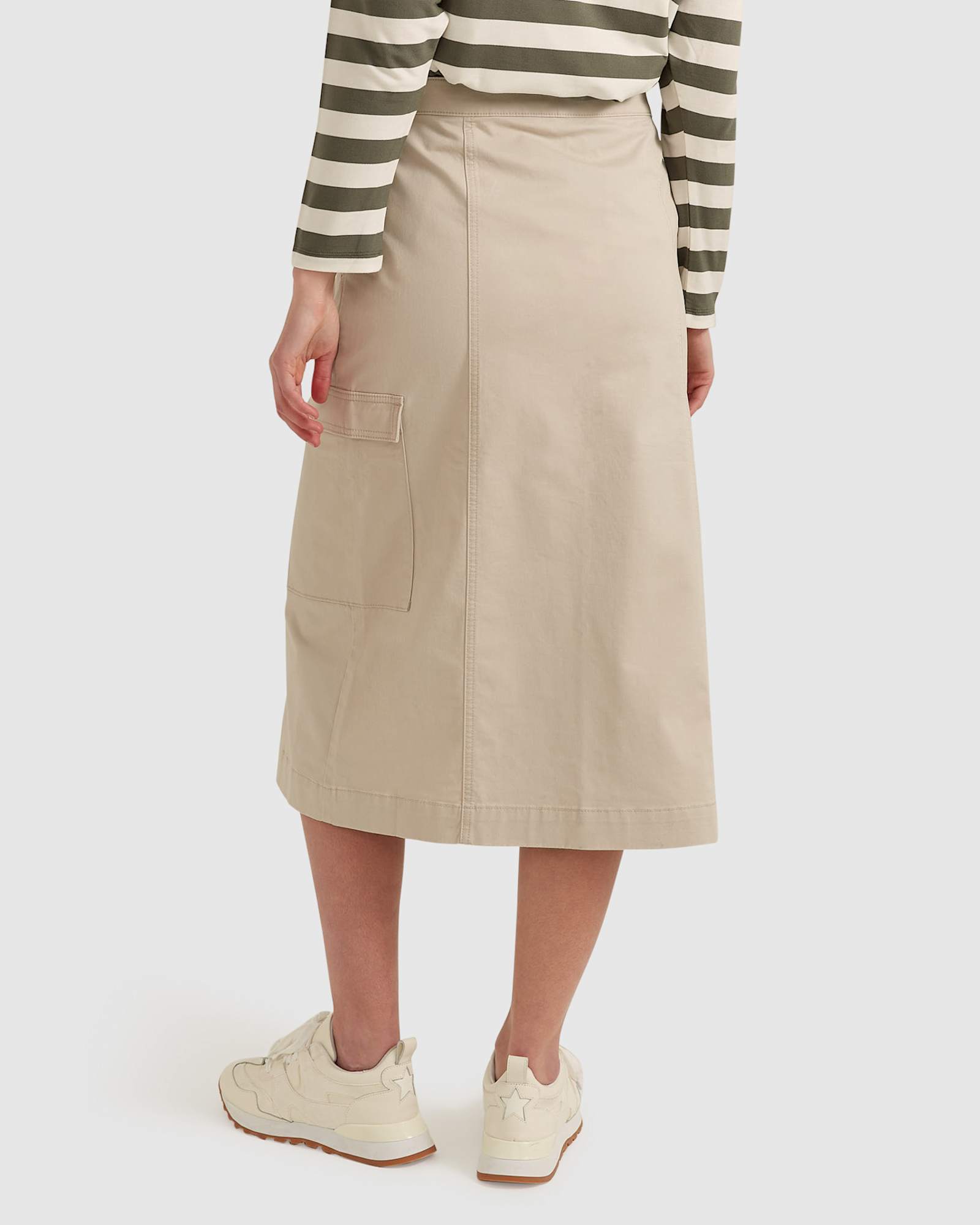 Leah Cargo Skirt in STONE
