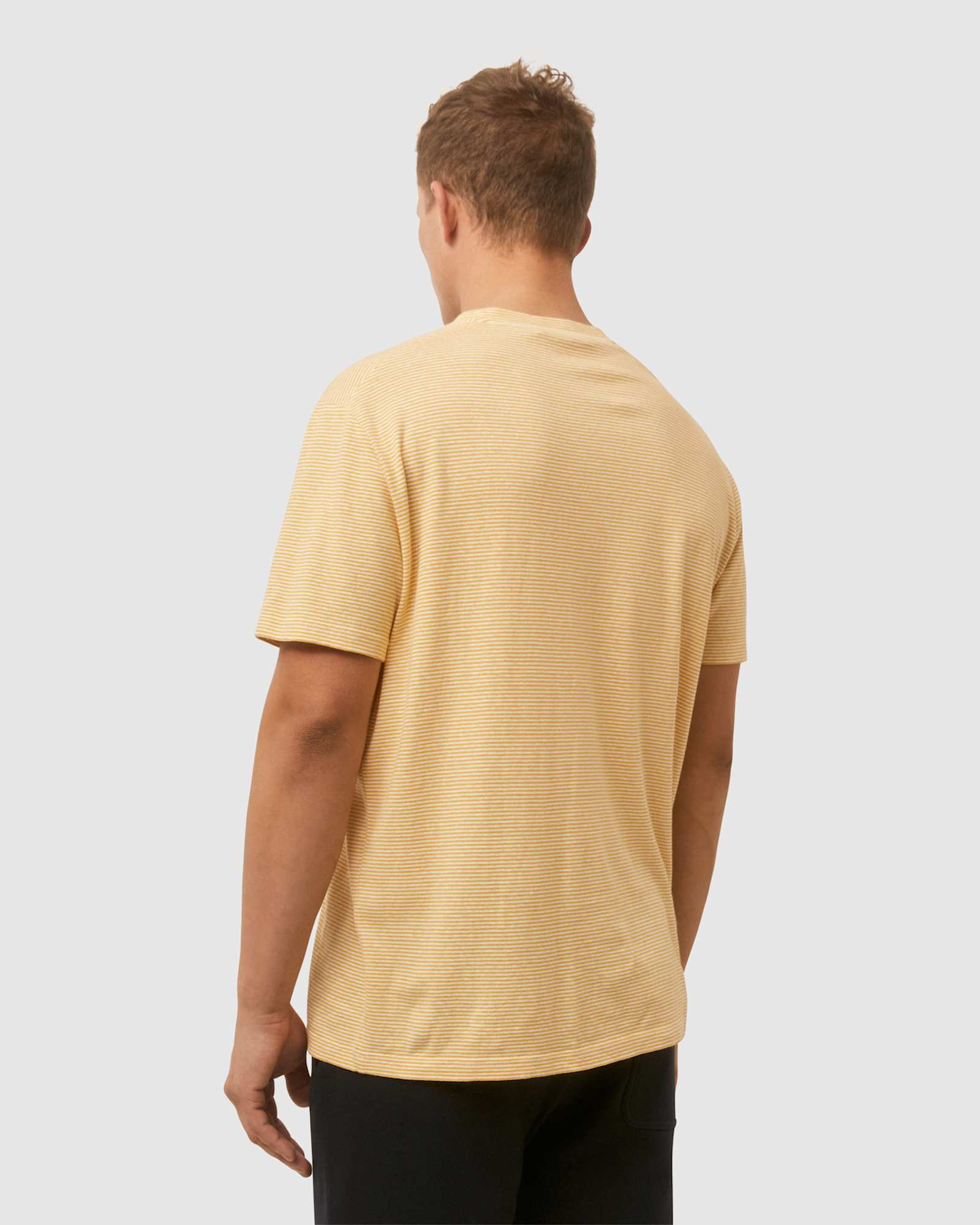 Yarn Dyed Cotton Linen Tee in SUNSHINE