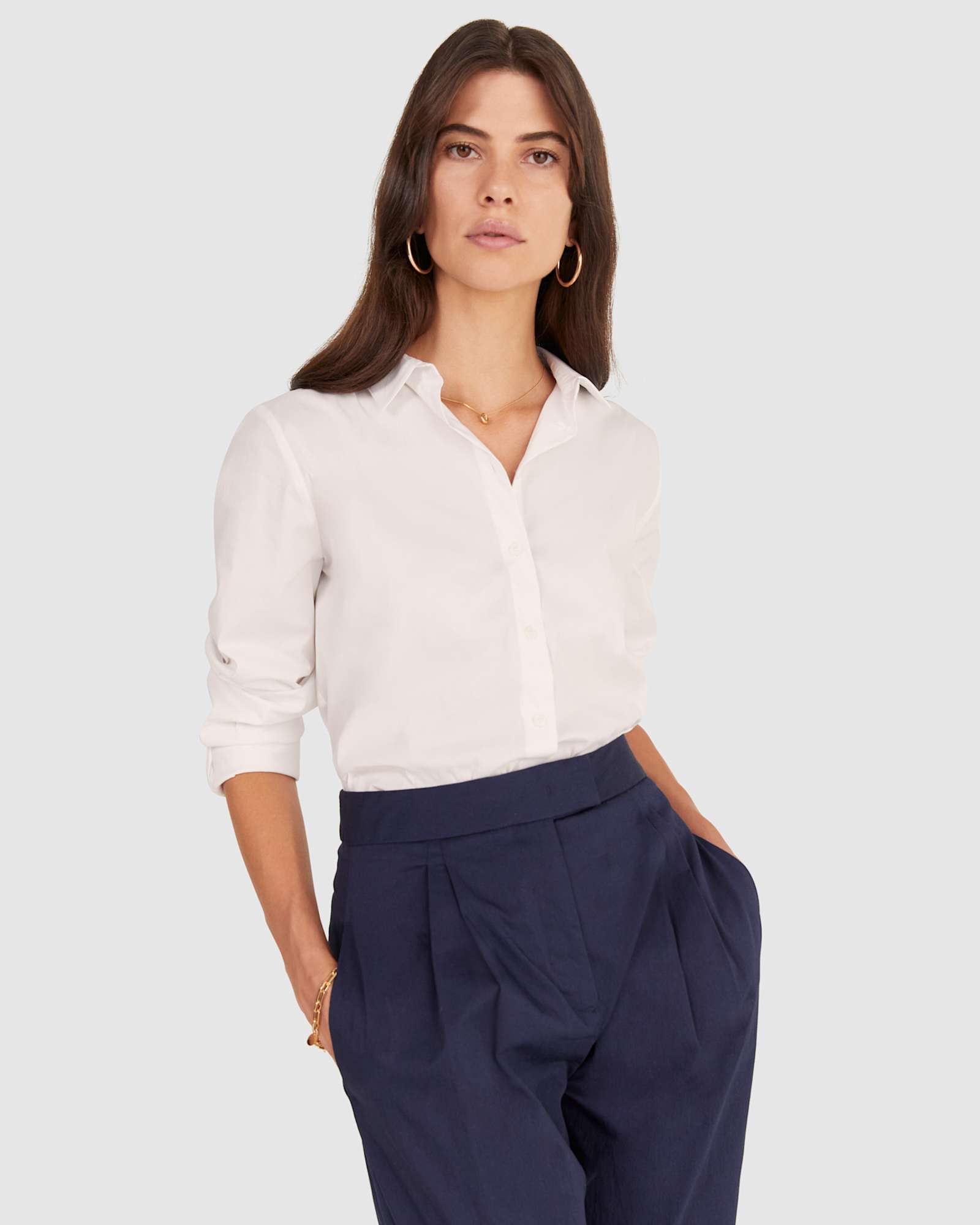 Georgina Relaxed Shirt in WHITE