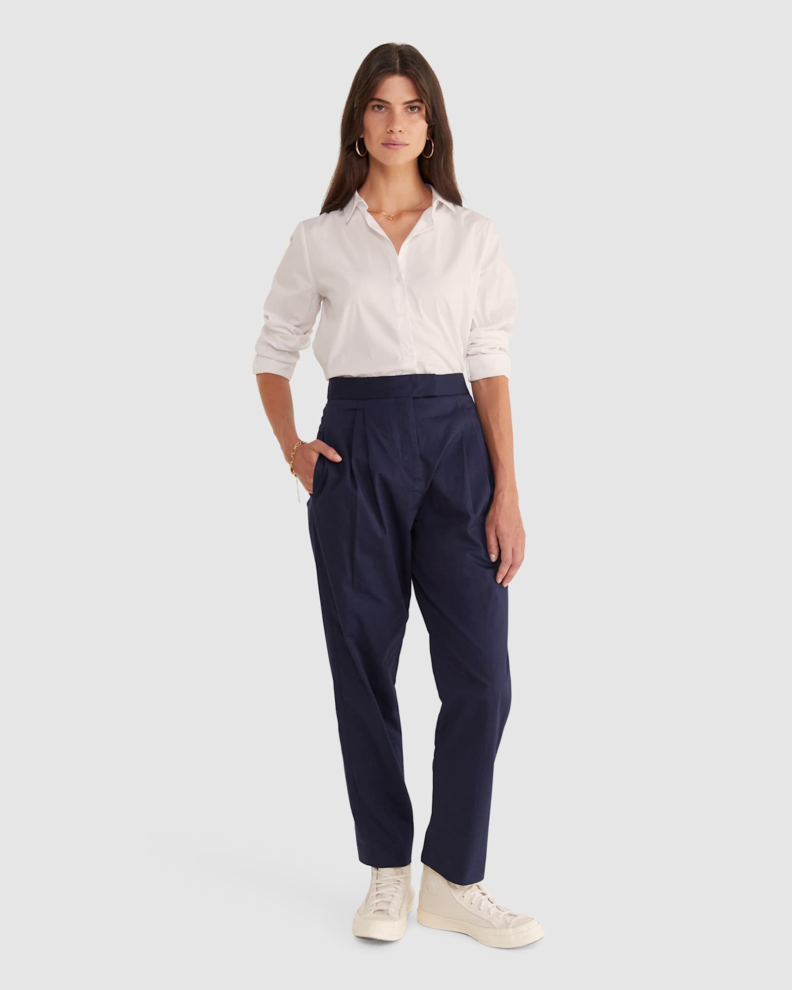 Georgina Relaxed Shirt in WHITE