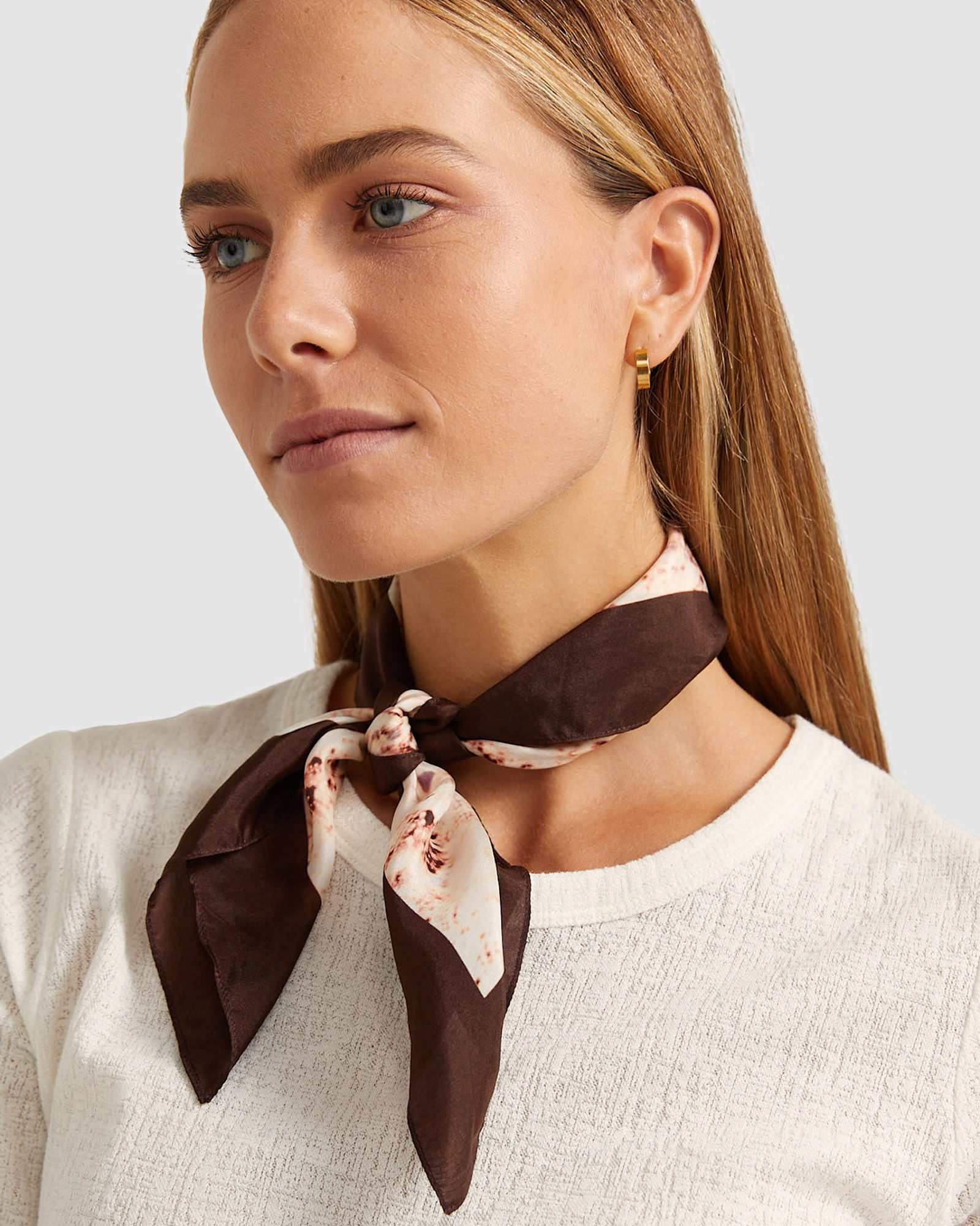 Myra Silk Scarf in PINK MULTI