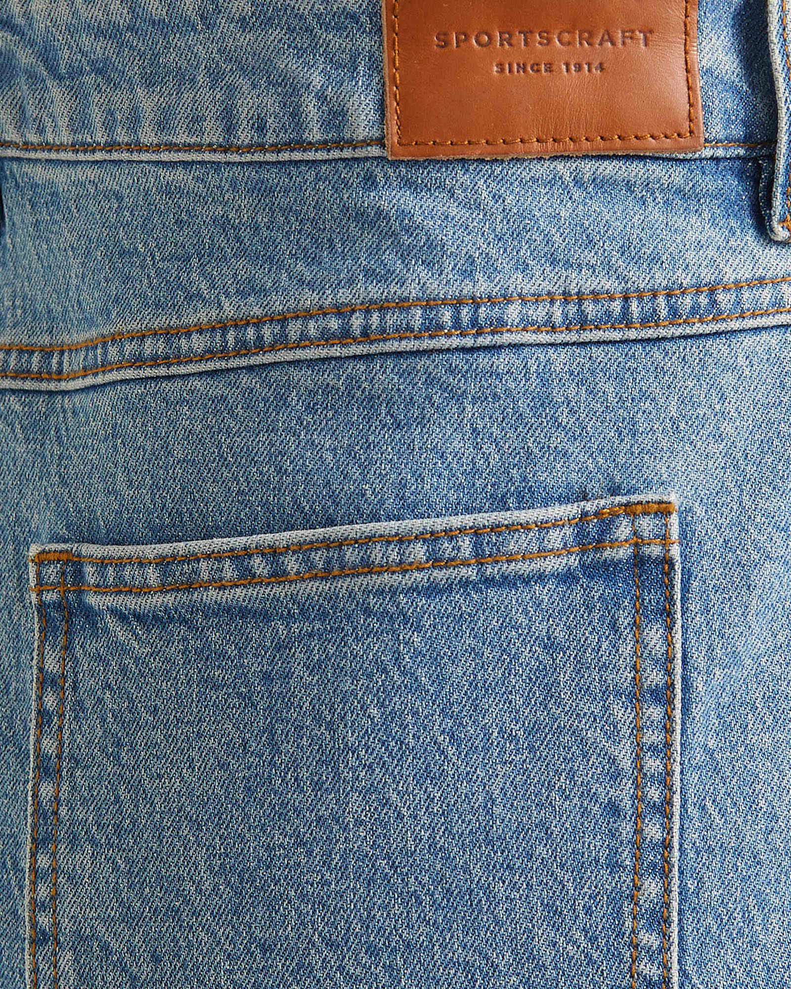 Brodie Denim Skirt in WASHED DENIM