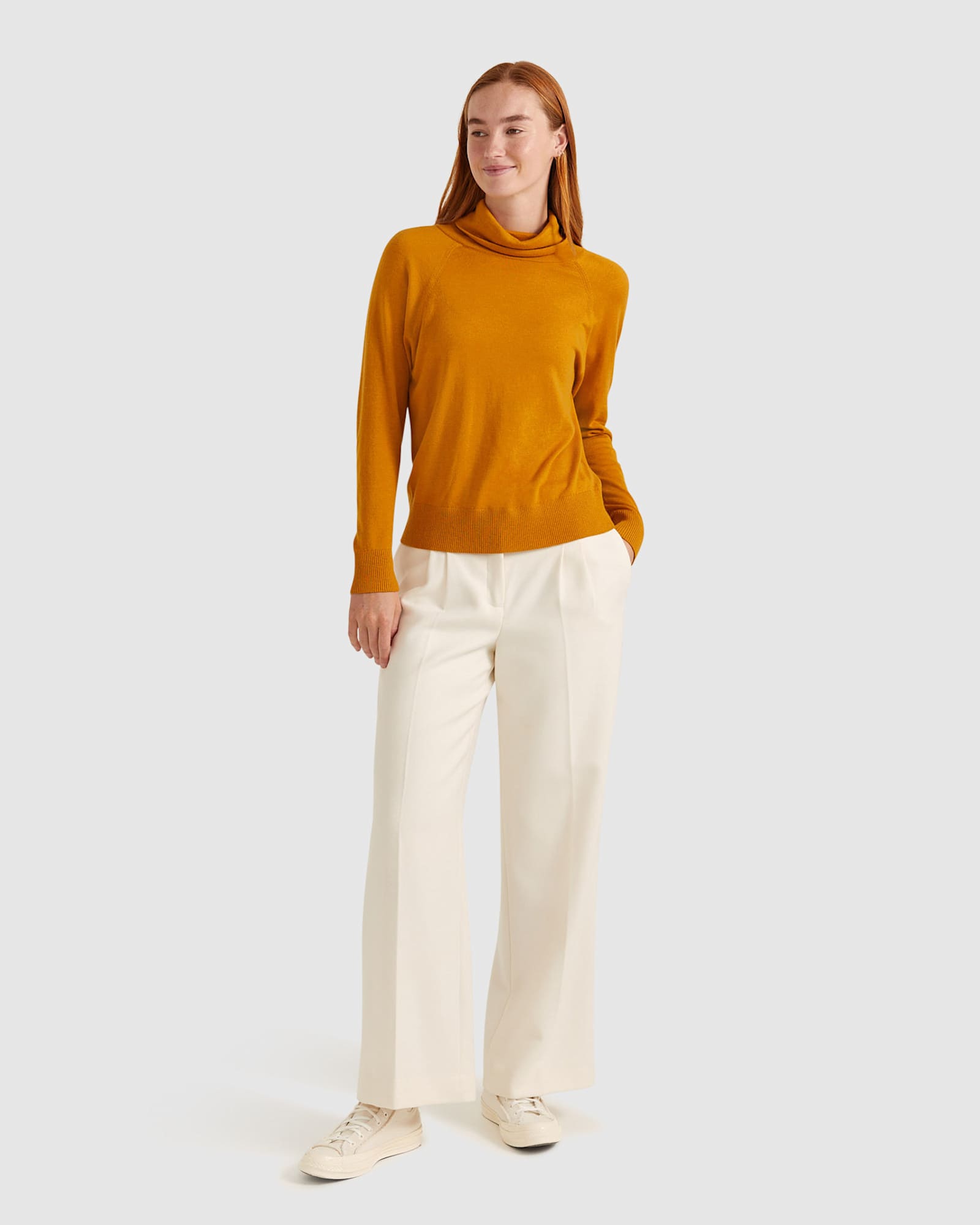 Laurina Batwing Knit in MUSTARD