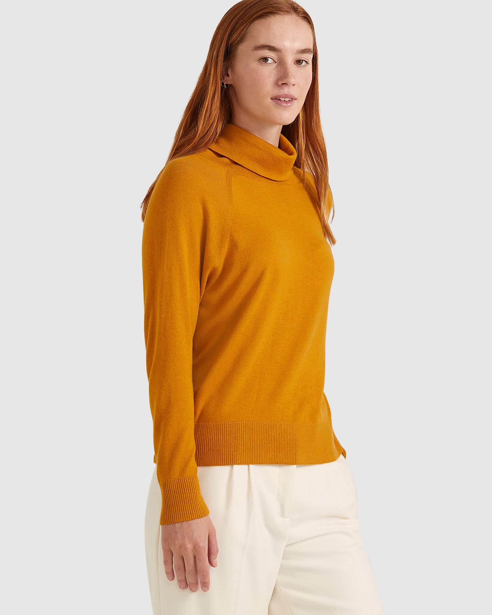 Laurina Batwing Knit in MUSTARD