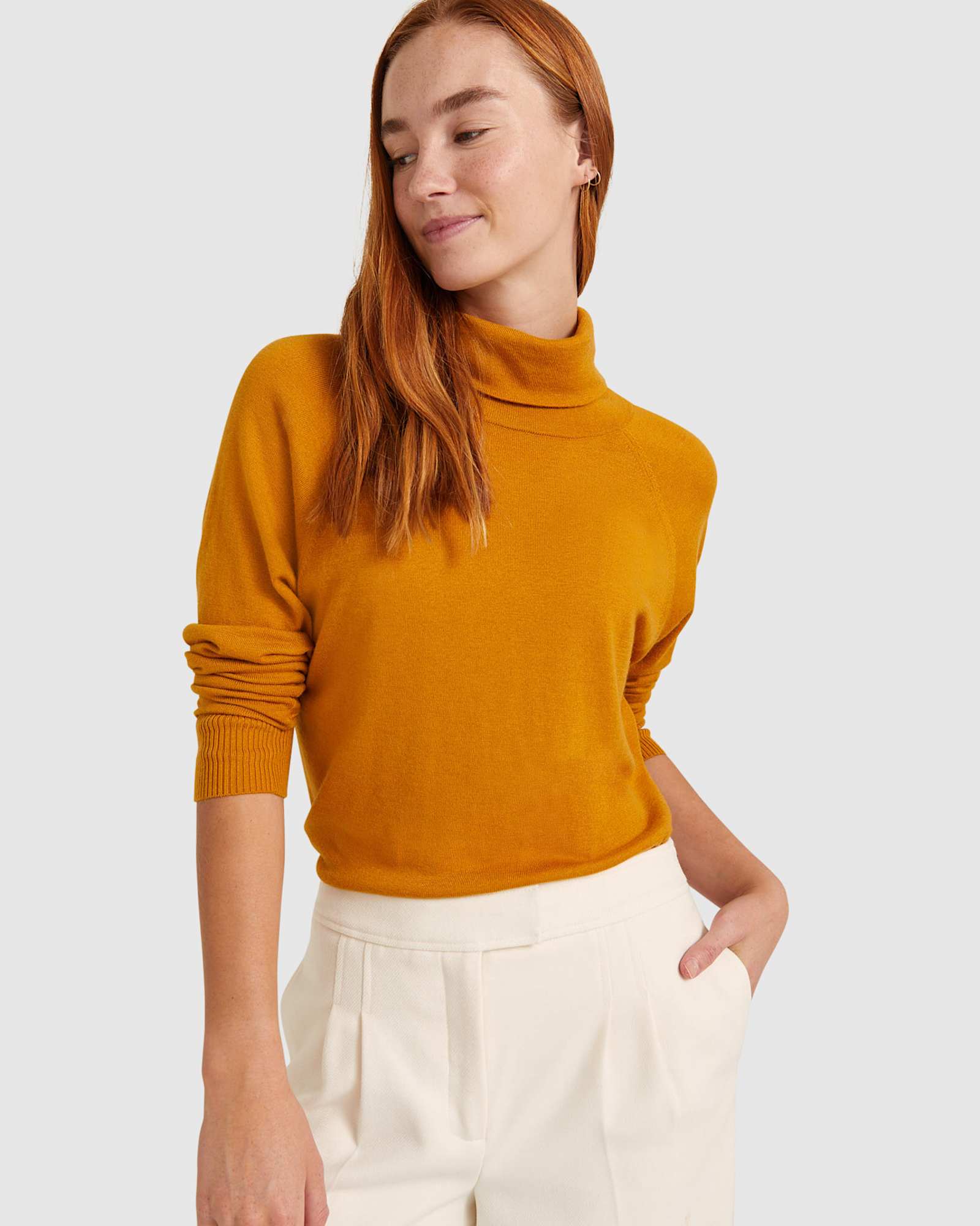 Laurina Batwing Knit in MUSTARD