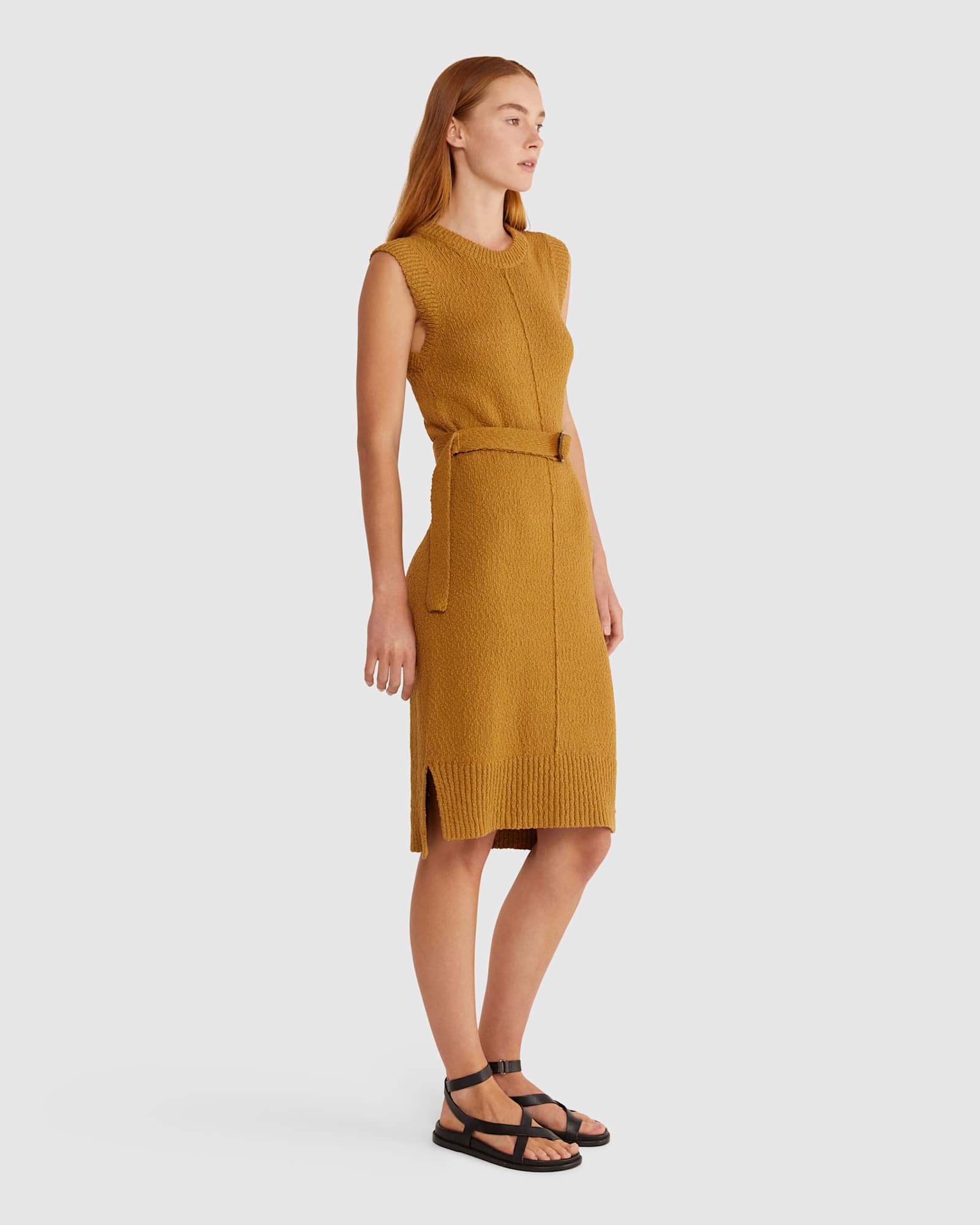 Prairie Knit Dress in MOCHA