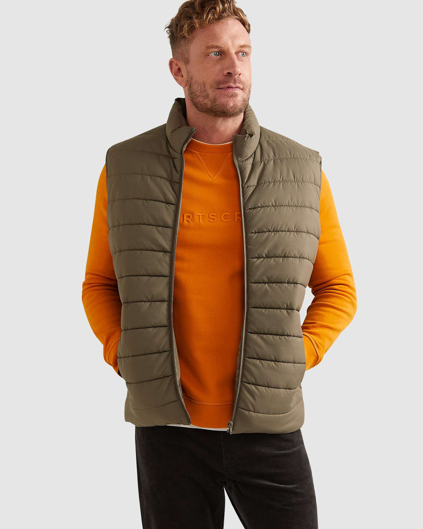 Roberts Quilted Vest in GREEN