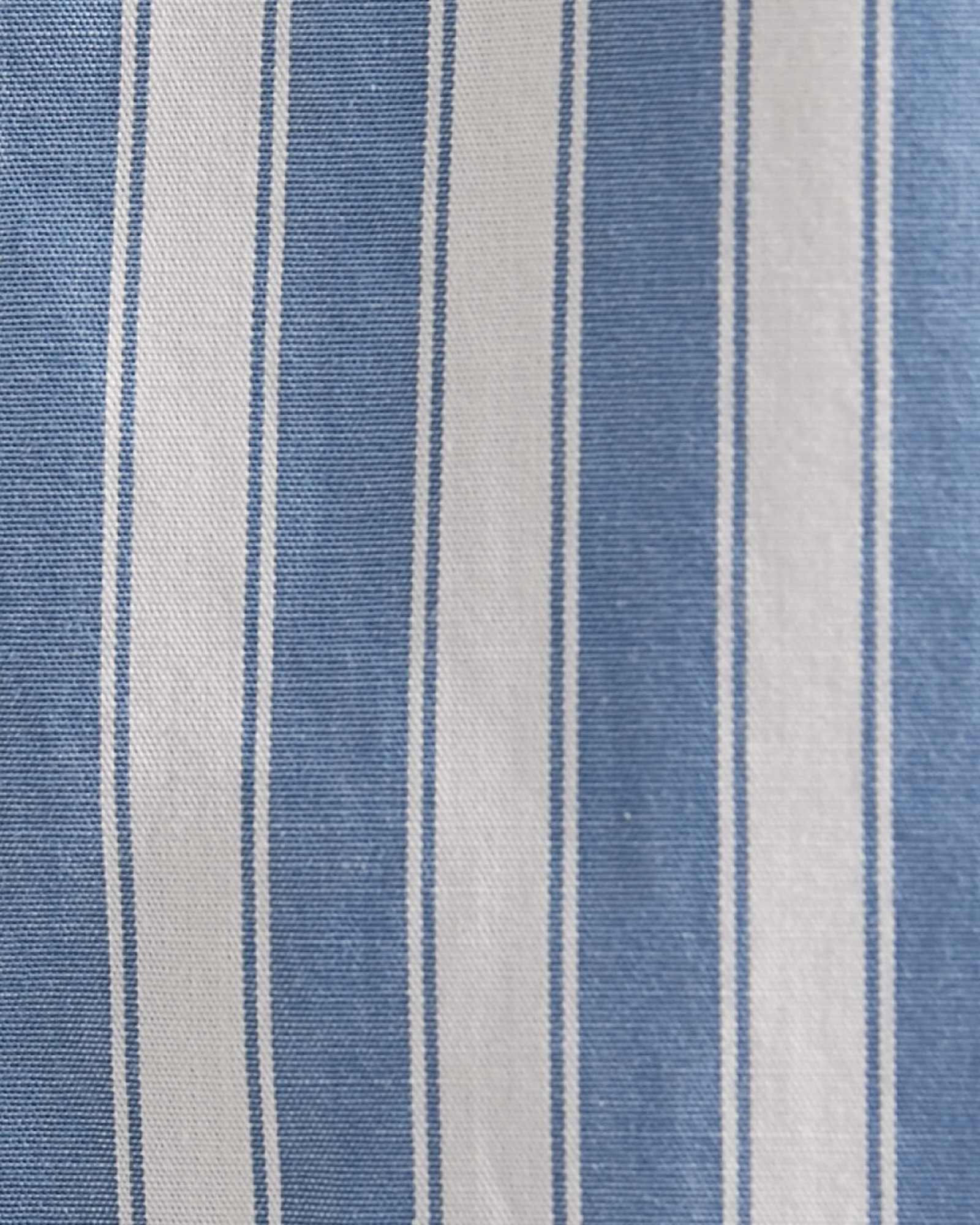 Long Sleeve Broadcloth Shirt in WHITE/BLUE