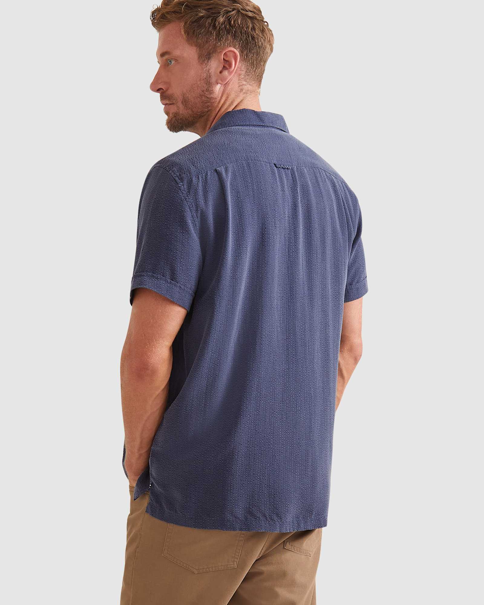 Sellick Short Sleeve Shirt in FRENCH NAVY