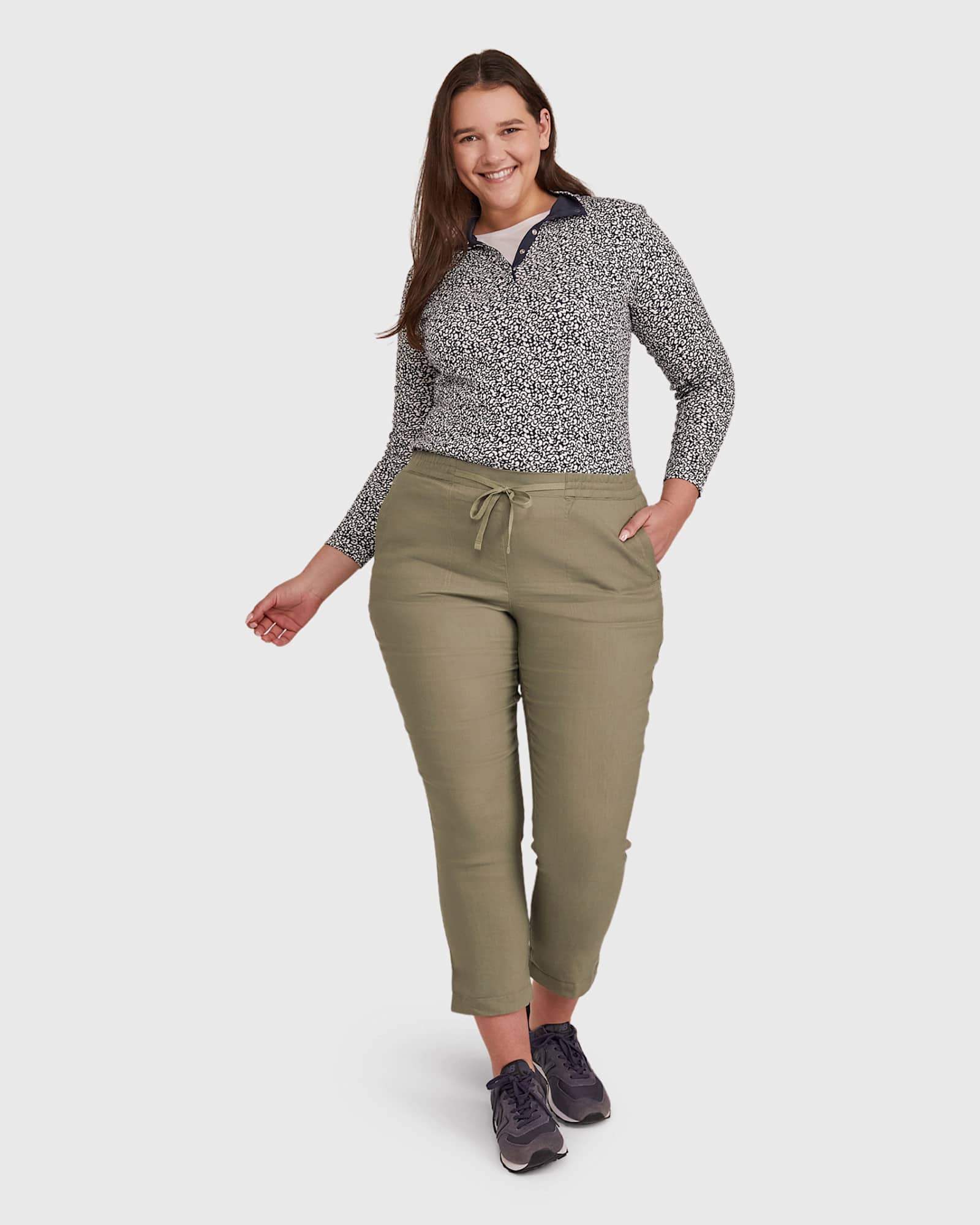 Rosa Linen Pant in KHAKI