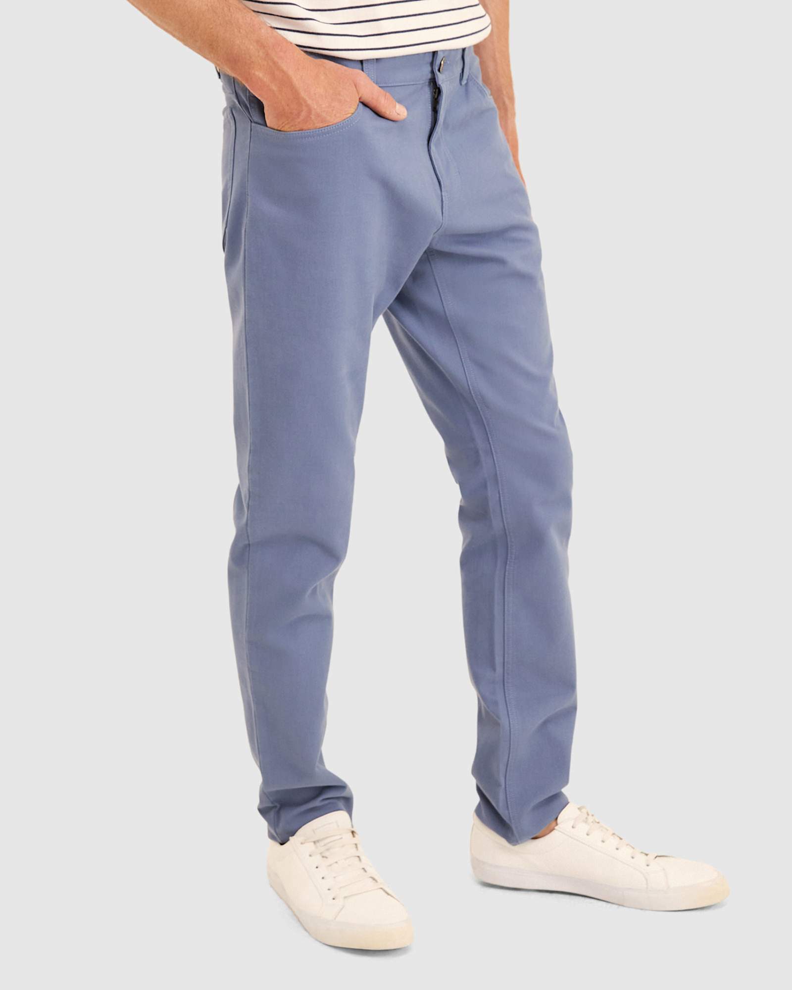 Tapered Bedford Jean in AGED BLUE