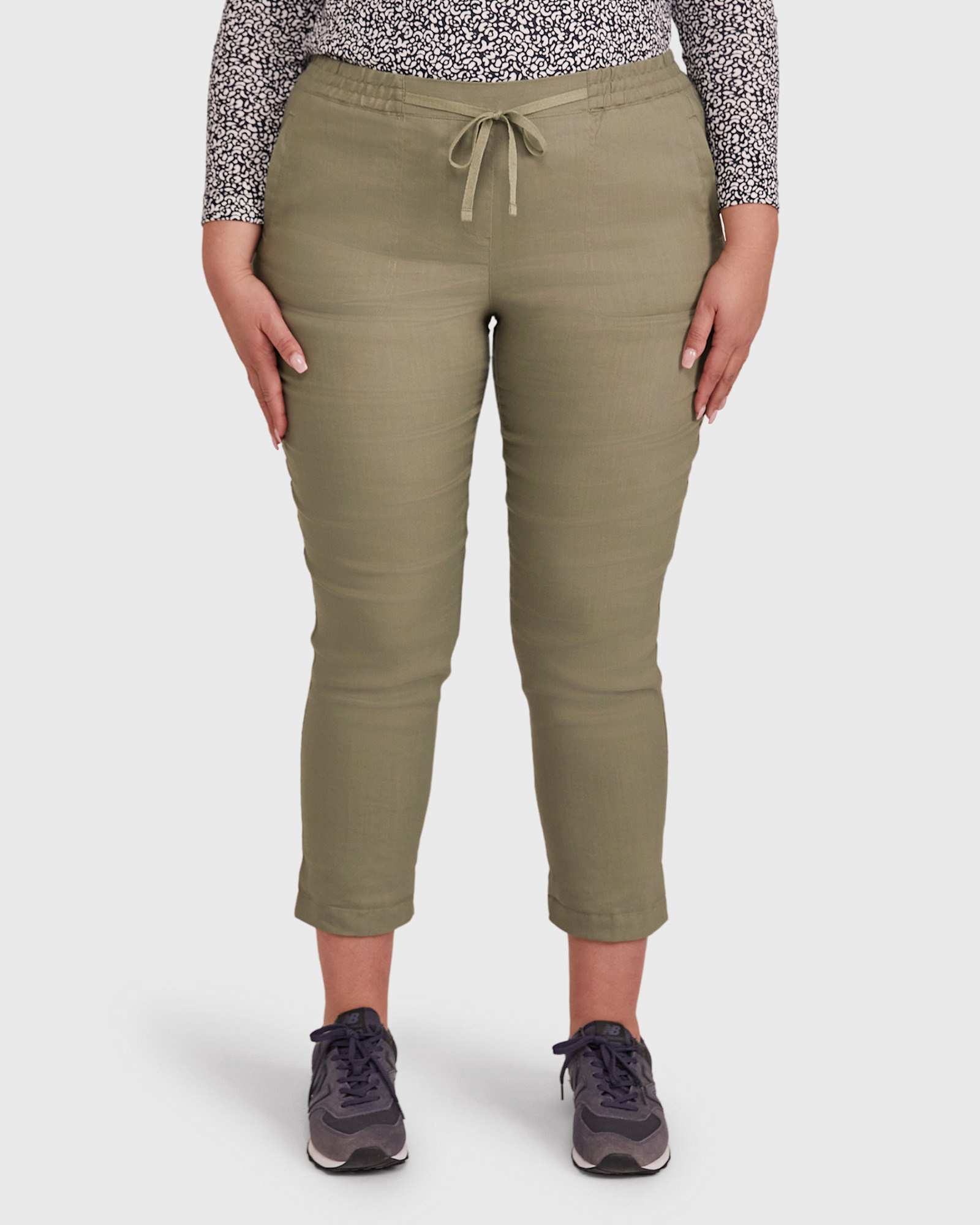 Rosa Linen Pant in KHAKI