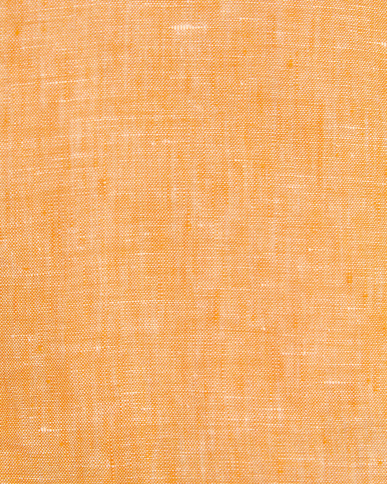 Yarn Dyed Linen Short Sleeve Shirt in MANDARIN
