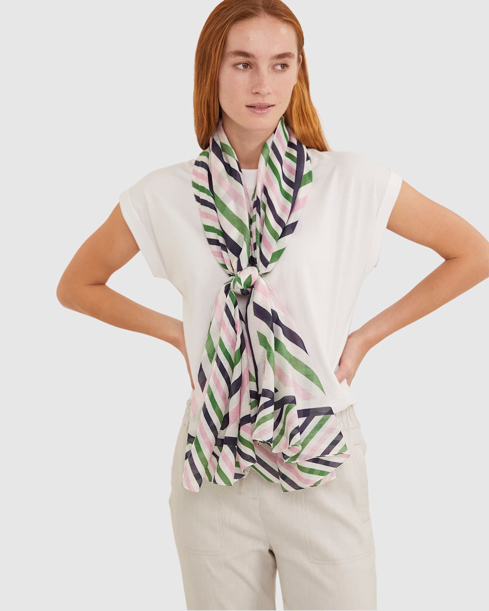 Lexi Cotton Silk Sarong in GREEN