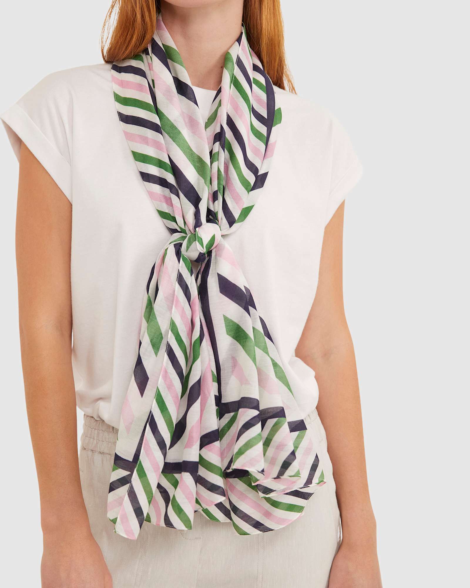 Lexi Cotton Silk Sarong in GREEN