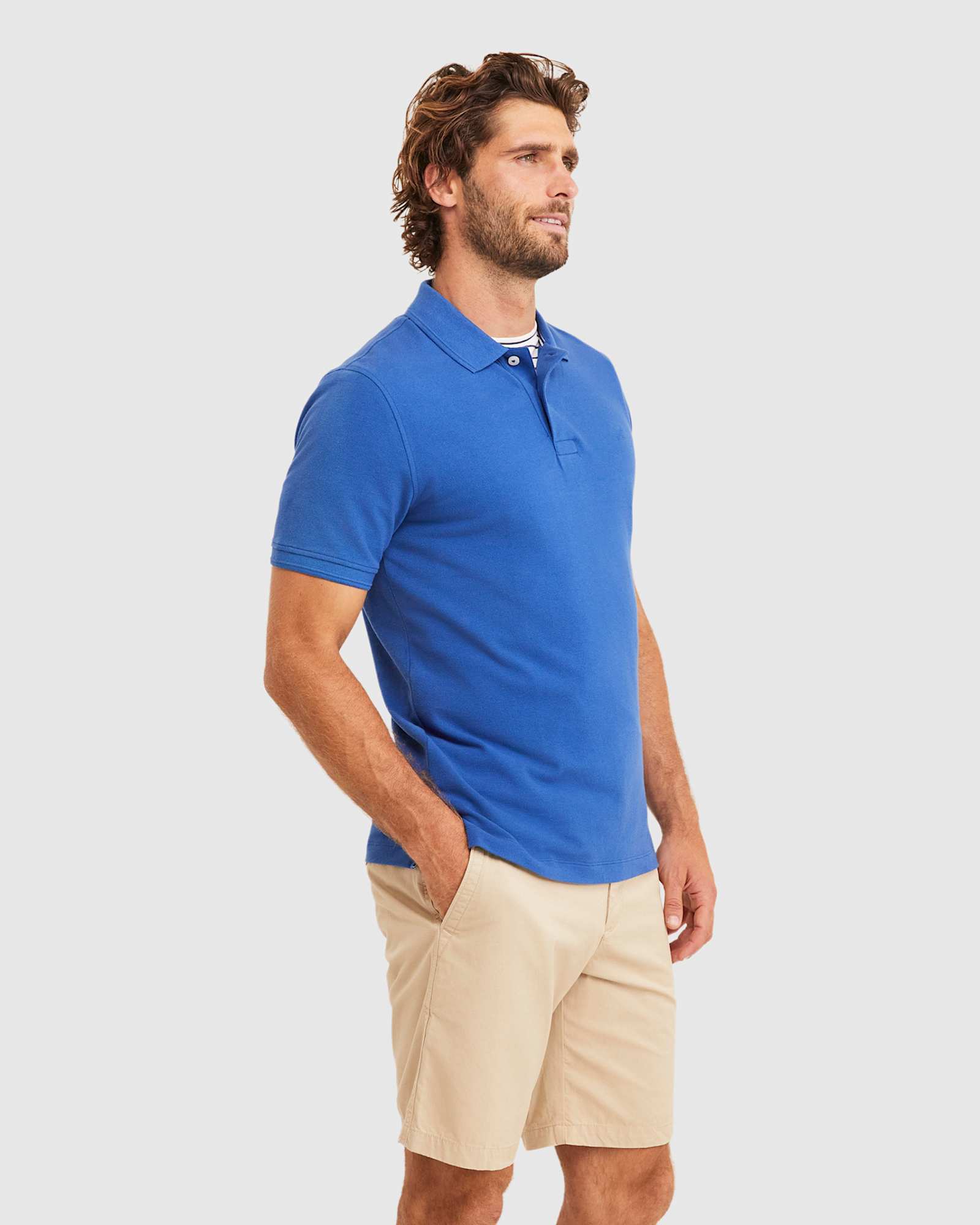 Pique Polo in DELFT BLUE