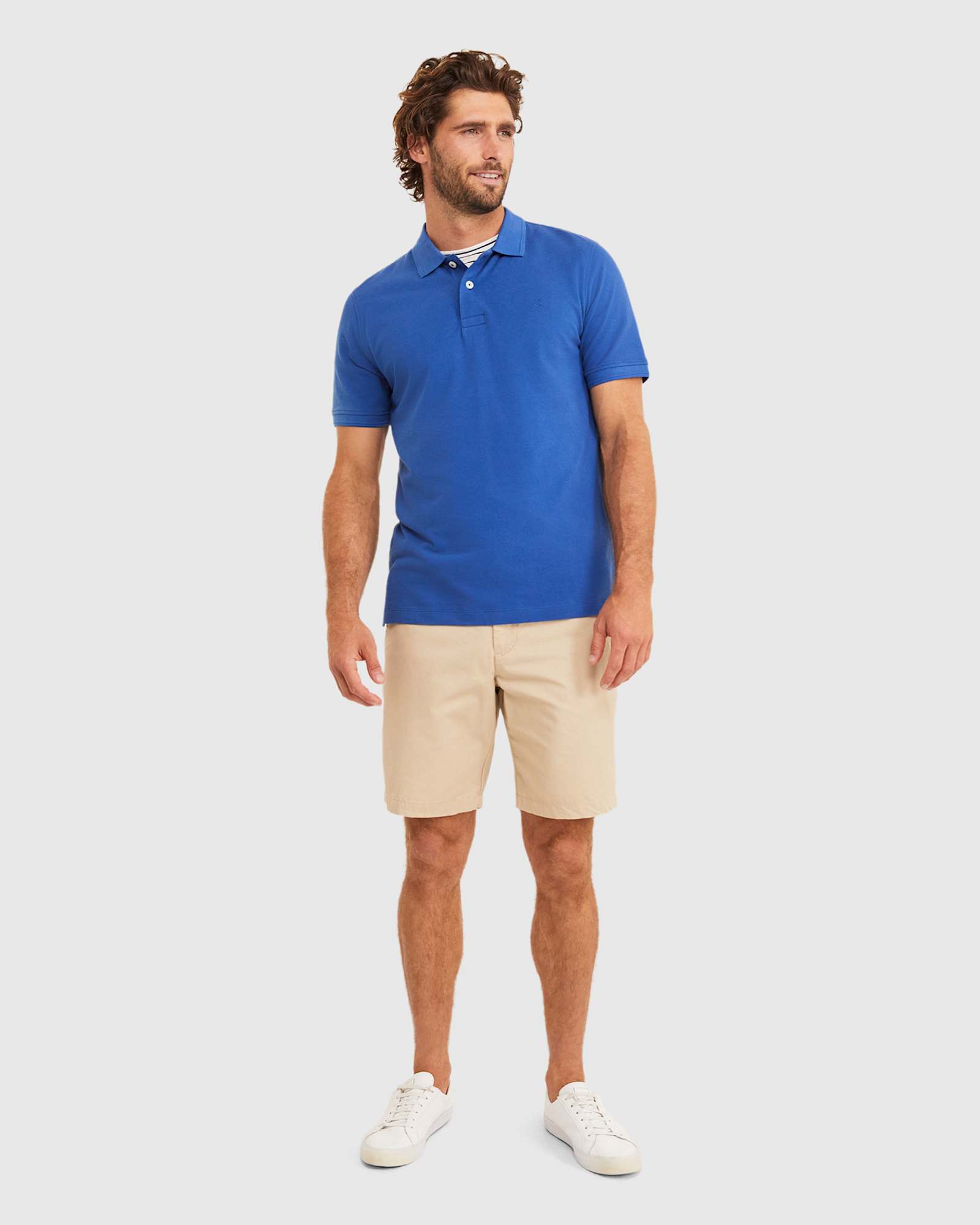 Pique Polo in DELFT BLUE