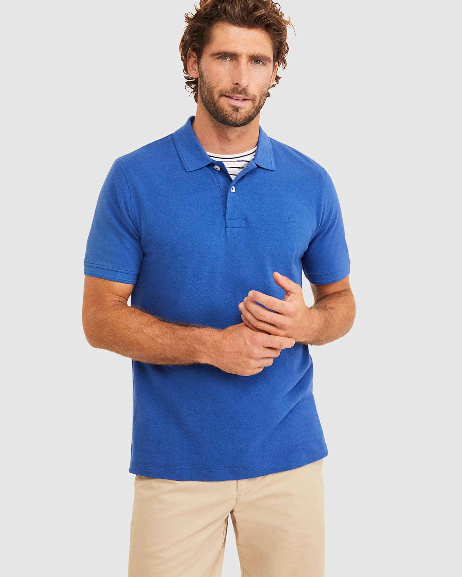 Pique Polo in DELFT BLUE