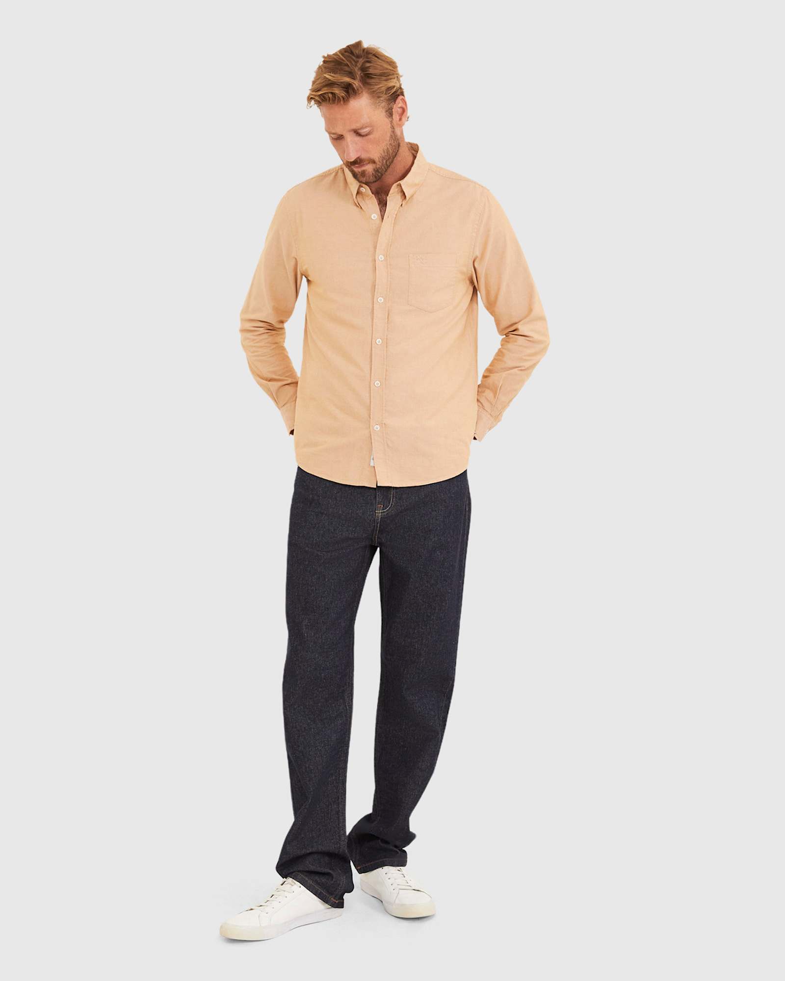 Oxford Long Sleeve Shirt in DIJON