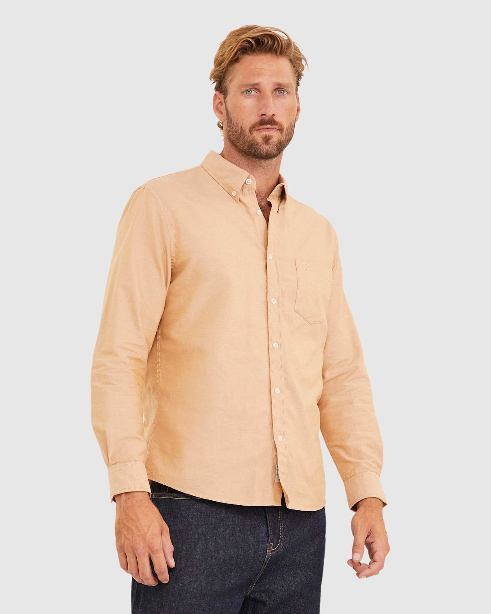 Oxford Long Sleeve Shirt in DIJON