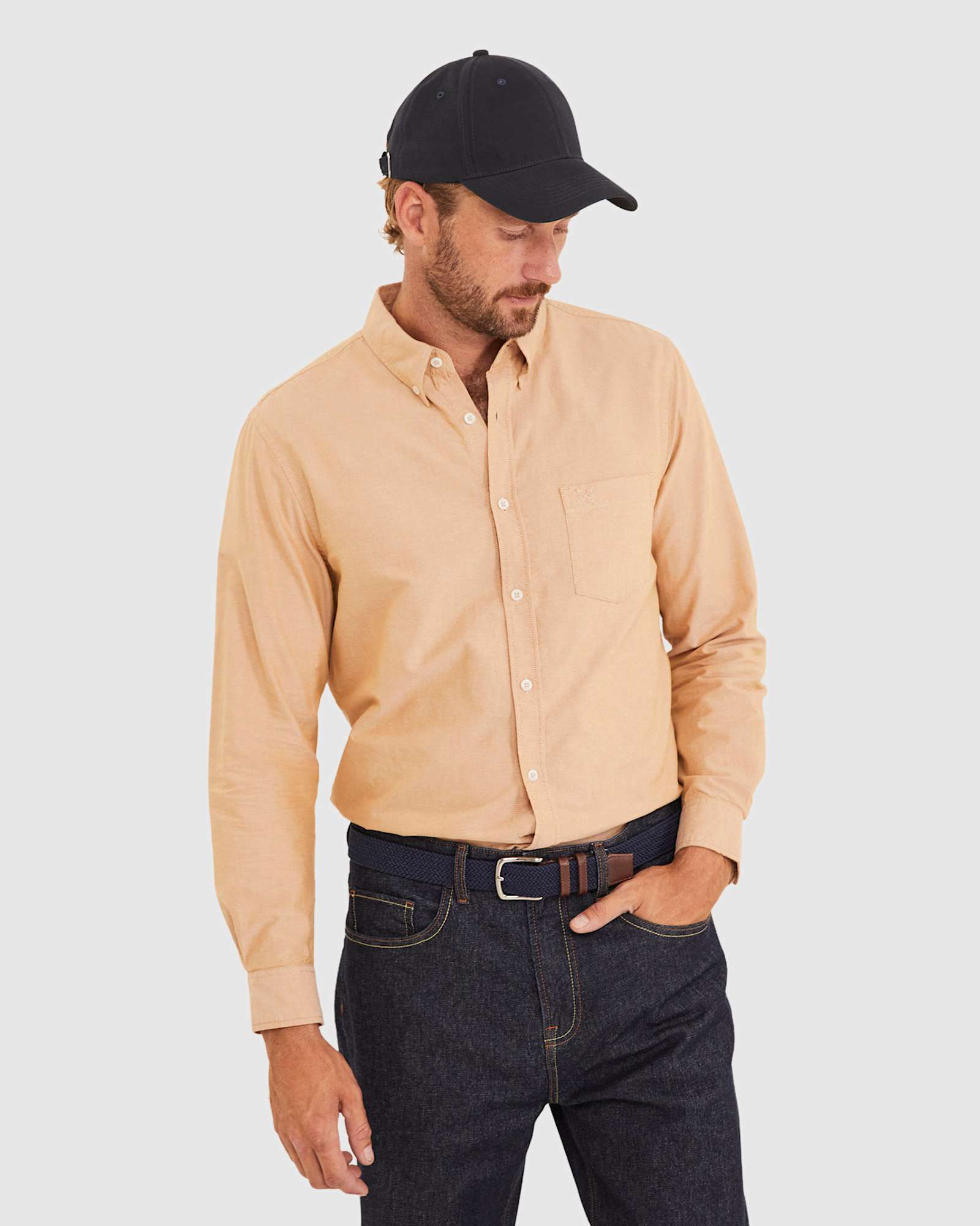 Oxford Long Sleeve Shirt in DIJON
