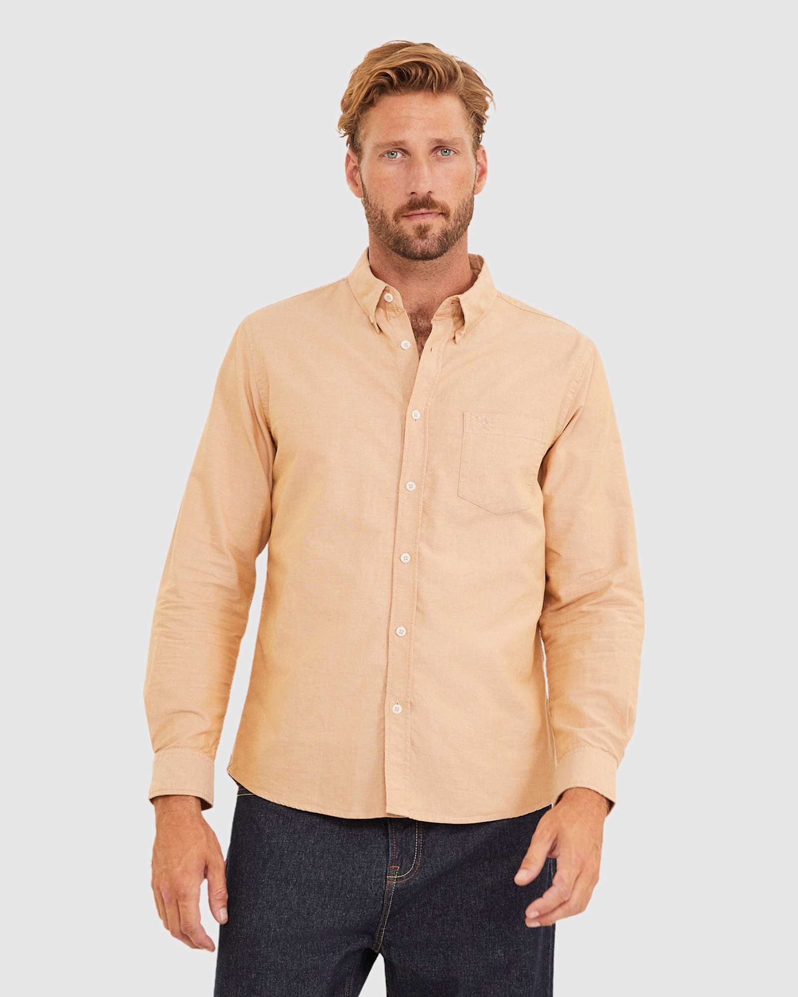 Oxford Long Sleeve Shirt in DIJON