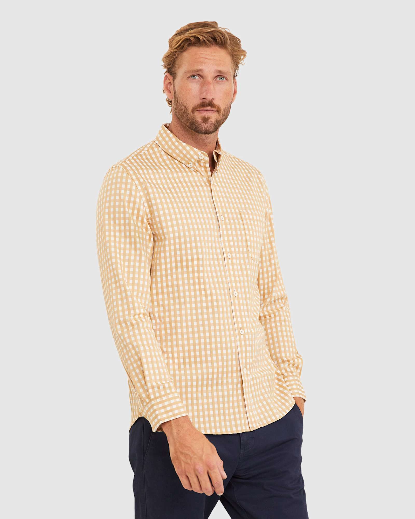 Newcombe Tapered Shirt in LATTE