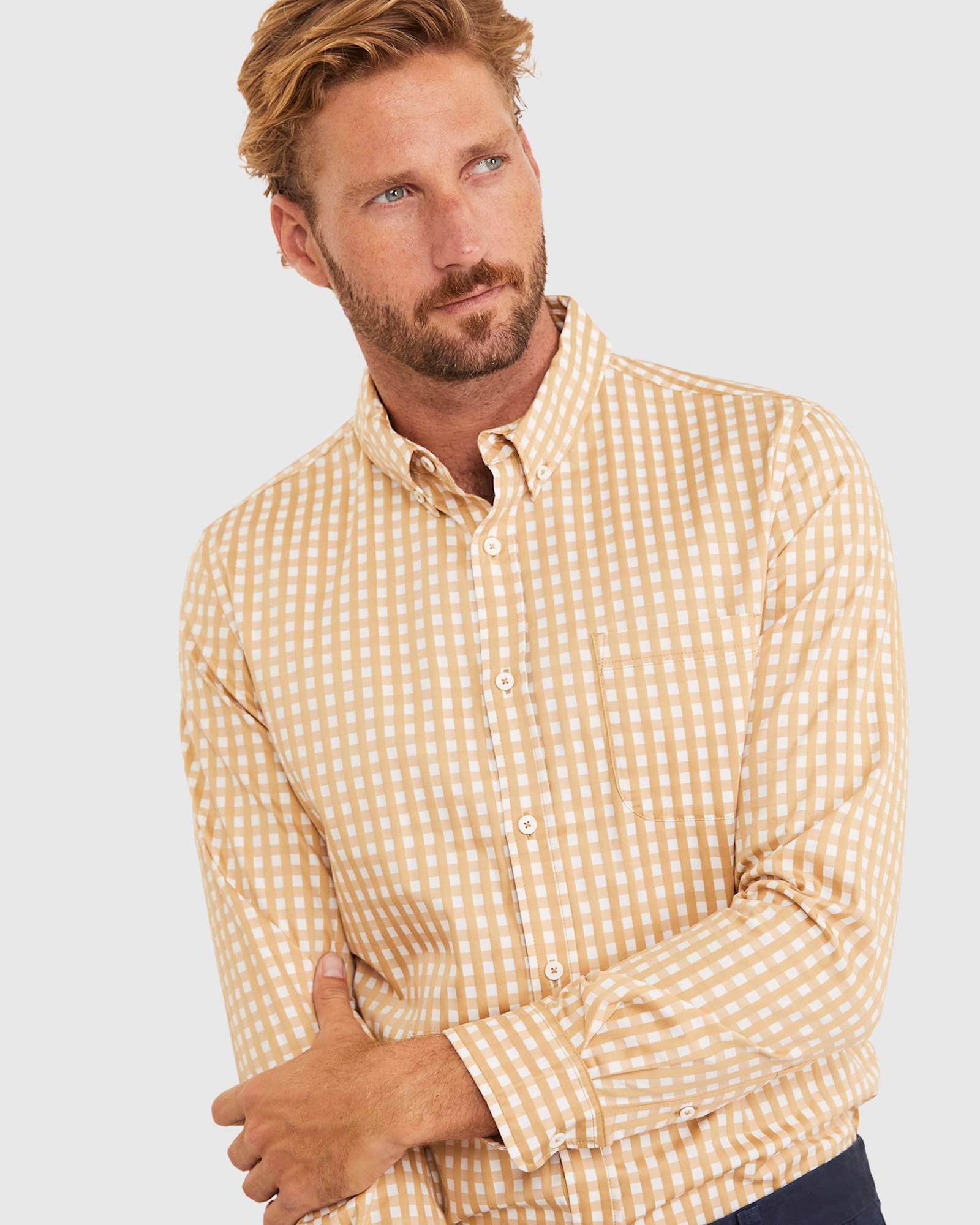 Newcombe Tapered Shirt in LATTE