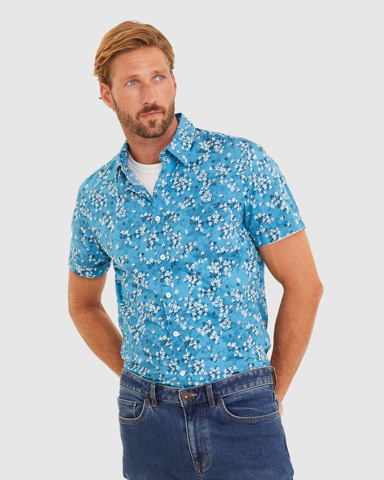 Paits Tapered Shirt in MOUNTAIN BLUE