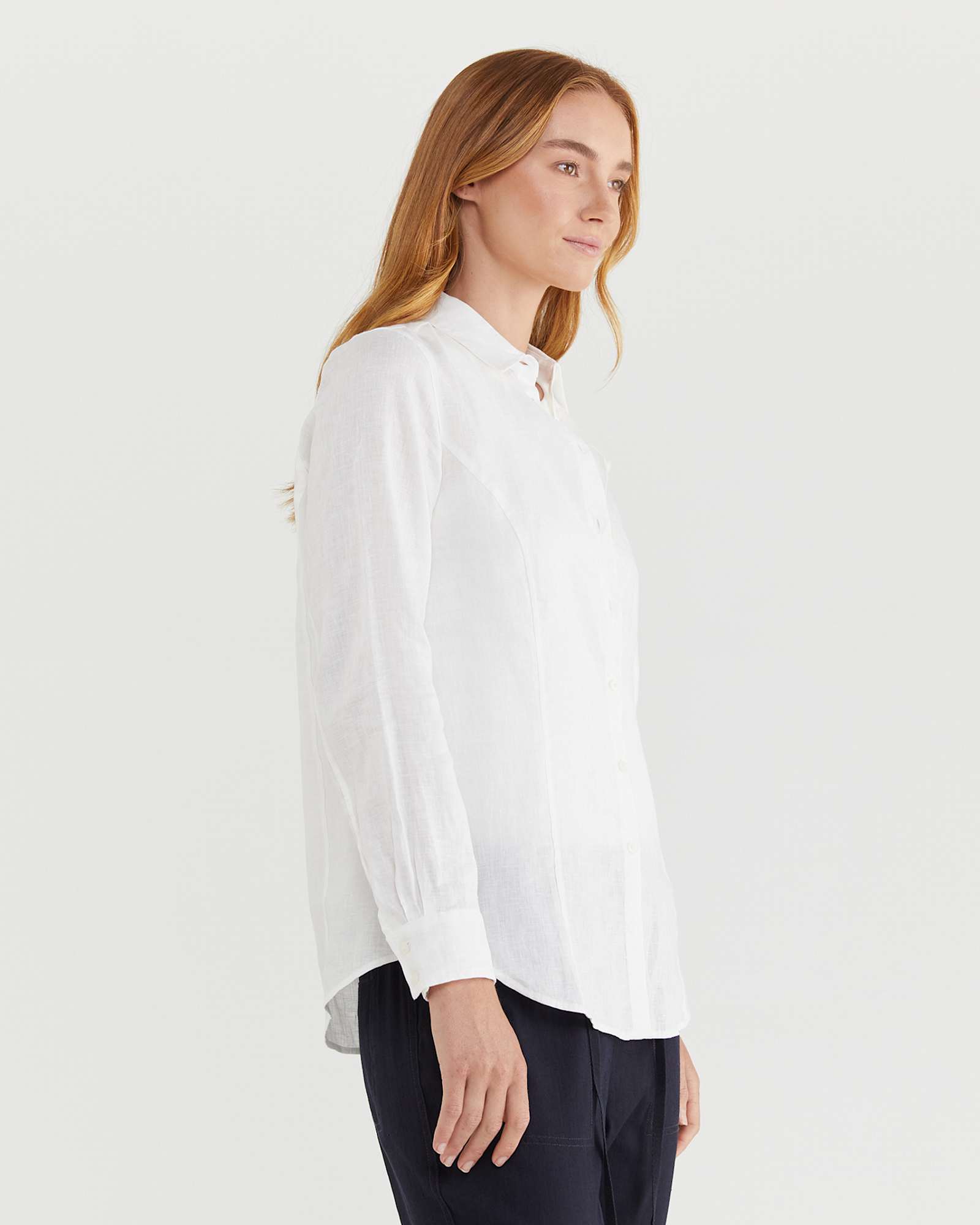 Daisy Linen Shirt in WHITE
